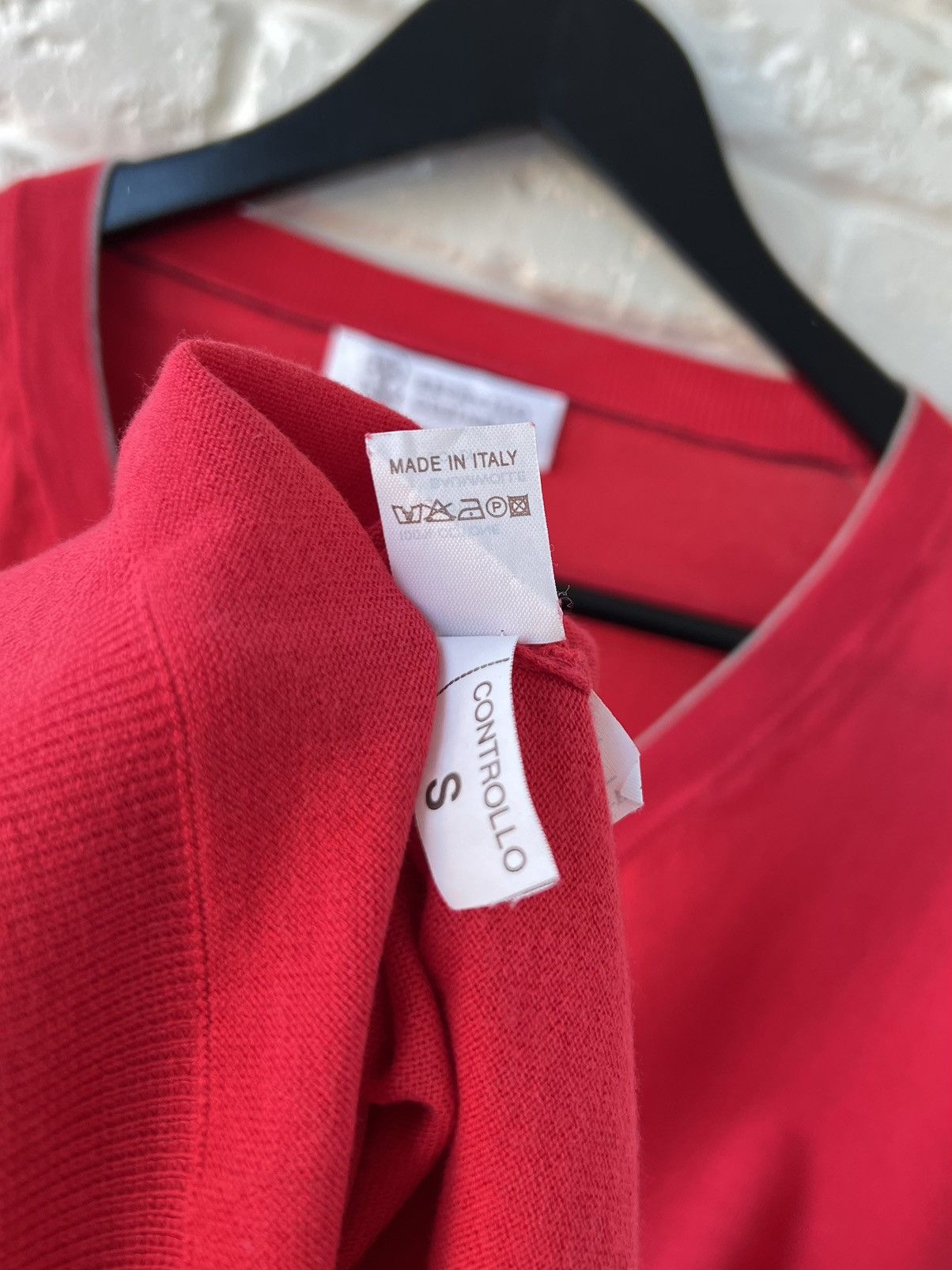 Brunello Cucinelli Brunello Cucinelli Red Knit Soft Cotton Sweater Jumper Size US XL / EU 56 / 4 - 6 Thumbnail