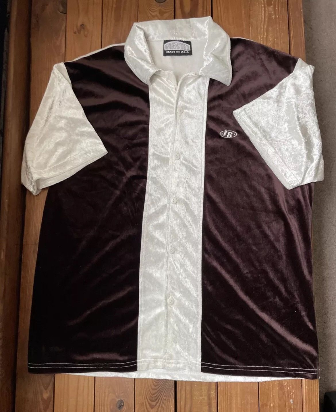 Vintage Vintage 90s Interstate IS Skateboards Brown Velvet Size US XXL / EU 58 / 5 - 1 Thumbnail
