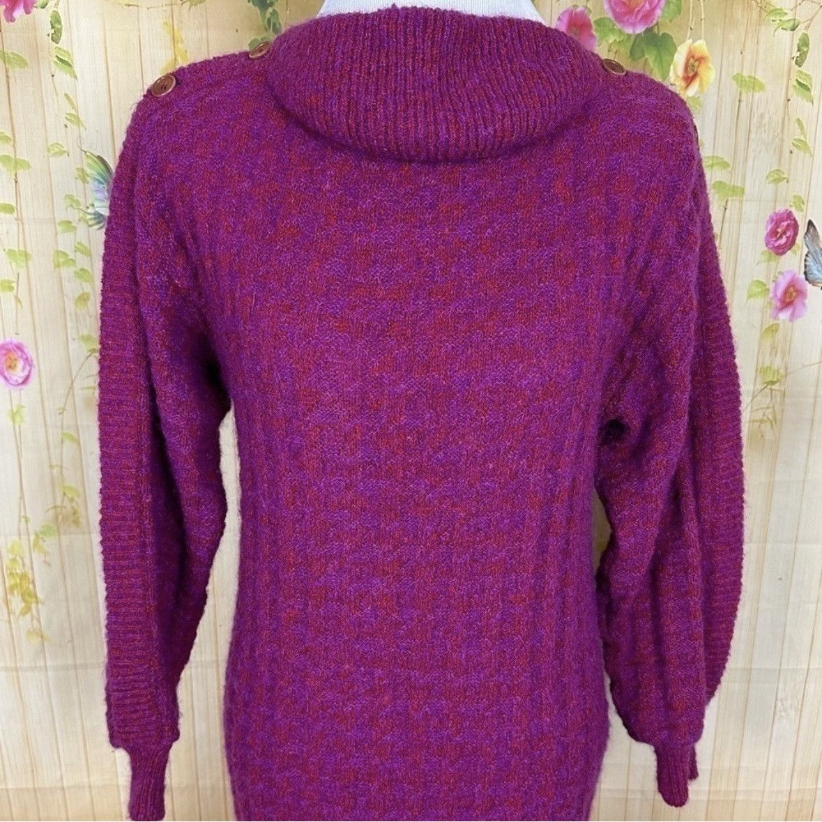 Missoni VINTAGE MISSONI Red and Pink Houndstooth Mohair Knit Dress Size S / US 4 / IT 40 - 2 Thumbnail