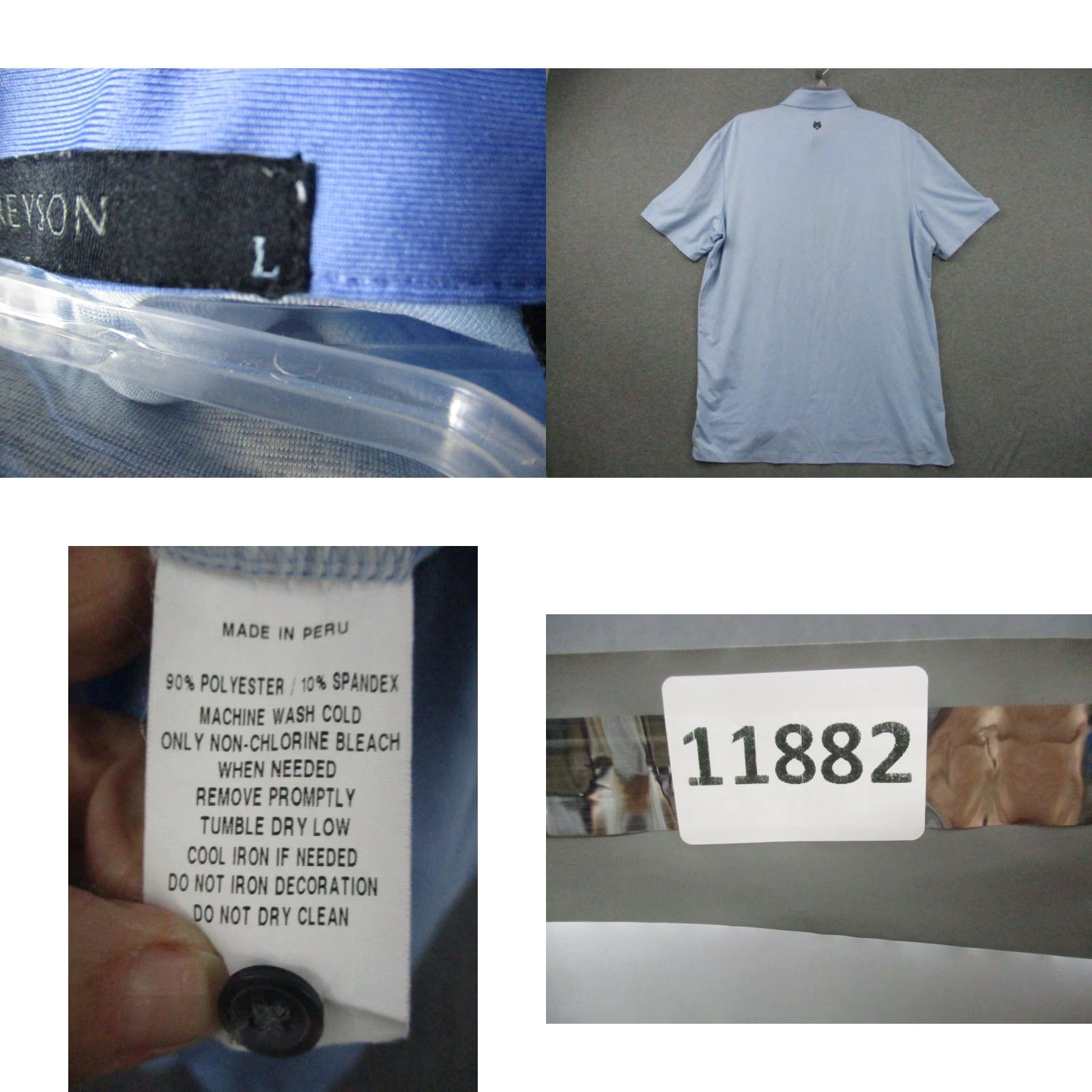 Vintage Greyson Shirt Men L Blue Polo Golf Wolf Logo Club Short Sleeve Size US L / EU 52-54 / 3 - 8 Thumbnail