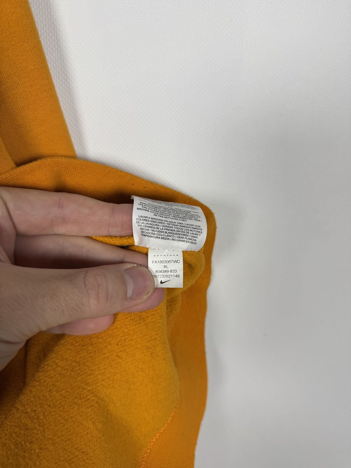 Nike Men’s Nike Sportswear Fleece Full Zip Hoodie Orange Size XL Size US XL / EU 56 / 4 - 10 Thumbnail