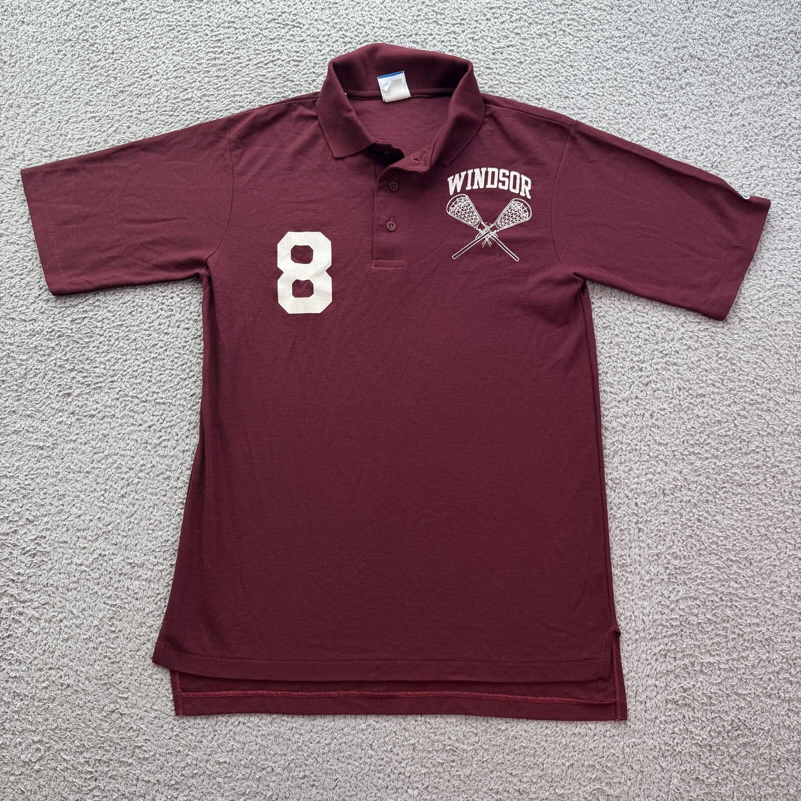 Champion Vintage 90s Champion Windsor Lacrosse Polo Shirt Burgundy M Size US M / EU 48-50 / 2 - 1 Thumbnail