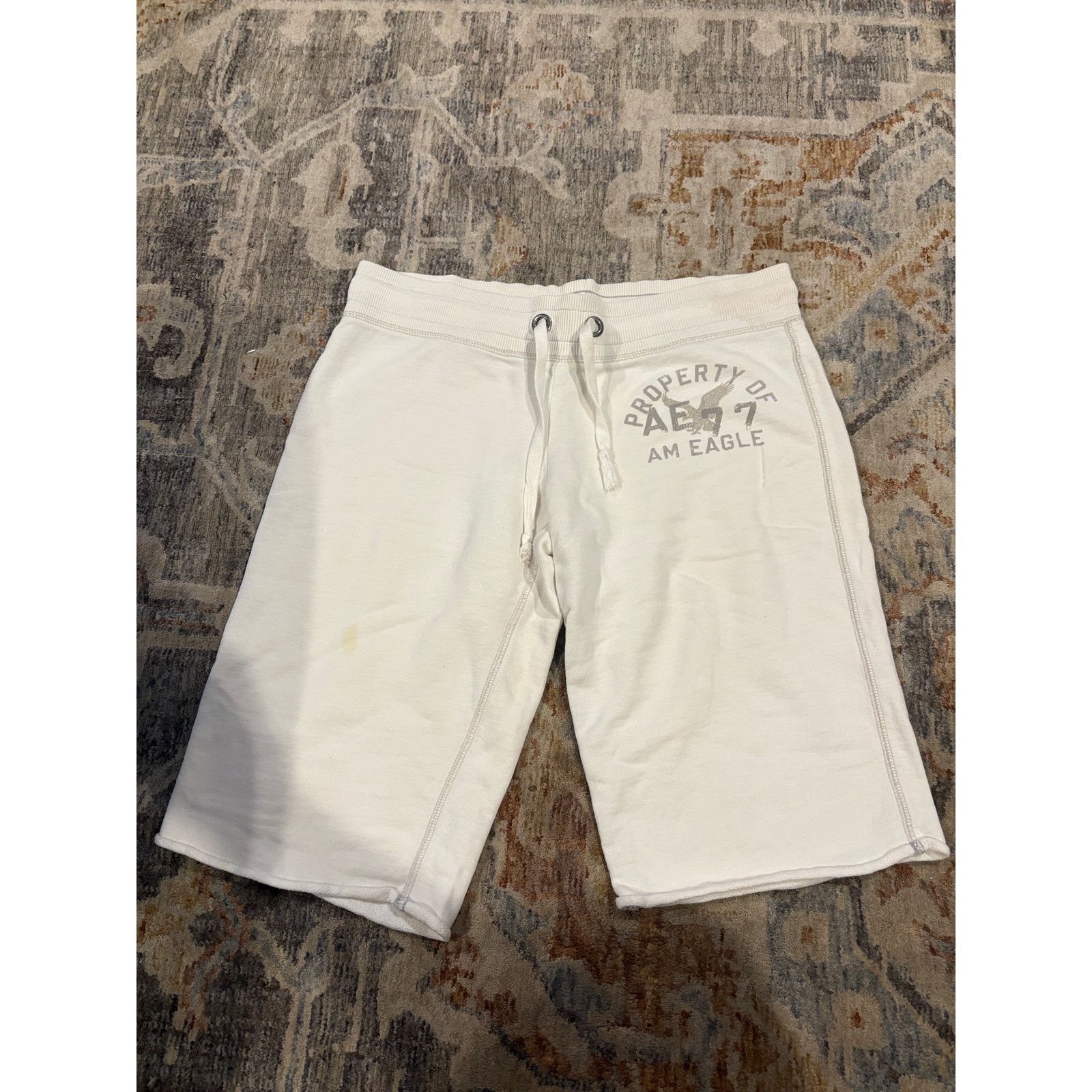 American Eagle Outfitters American Eagle White Sweat Shorts Women’s XS Drawstring Size 27" / US 4 / IT 40 - 4 Thumbnail
