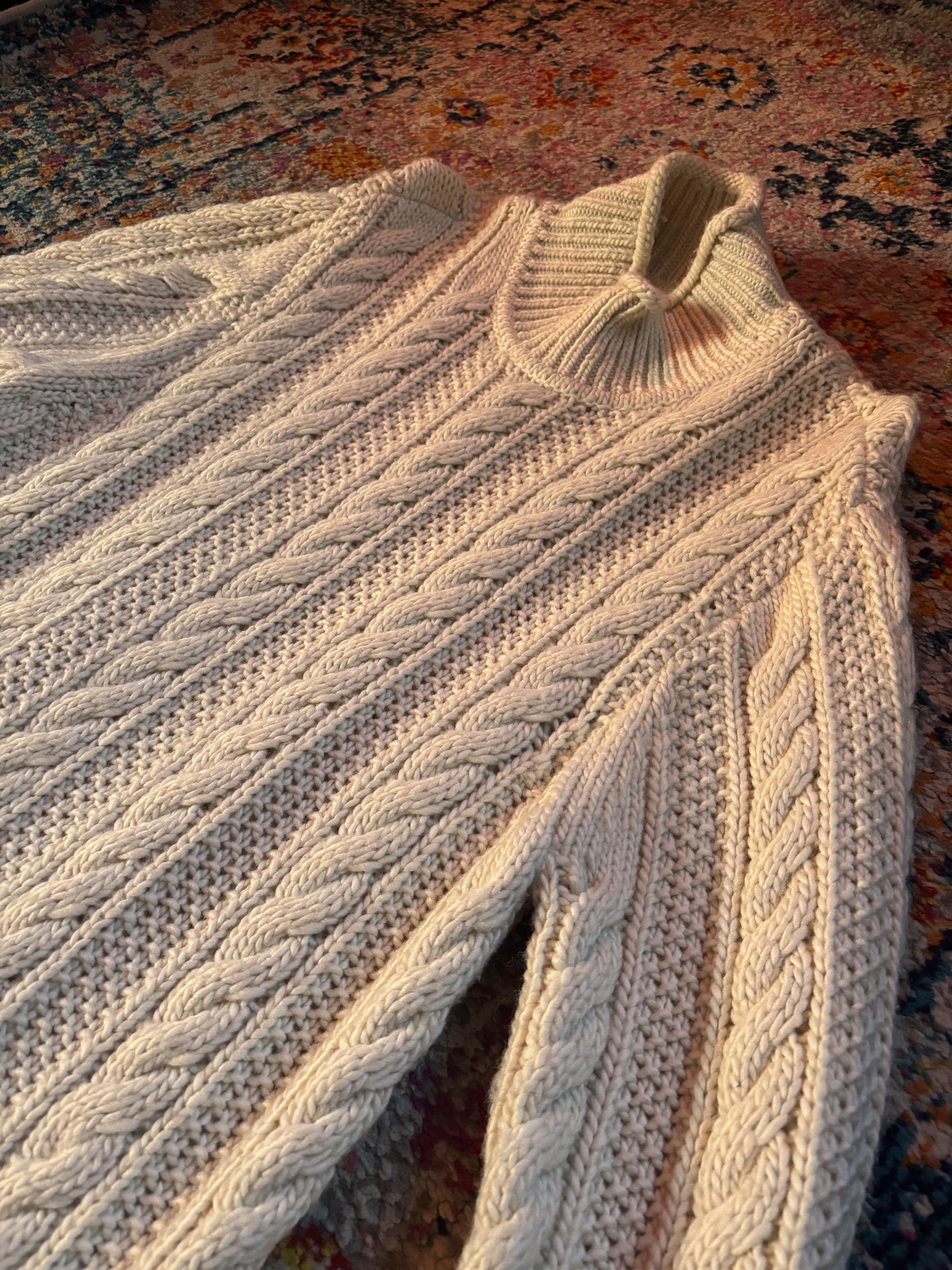 Aime Leon Dore Aimé Leon Dore Cable Knit Mockneck Sweater Beige - Medium Size US M / EU 48-50 / 2 - 2 Thumbnail