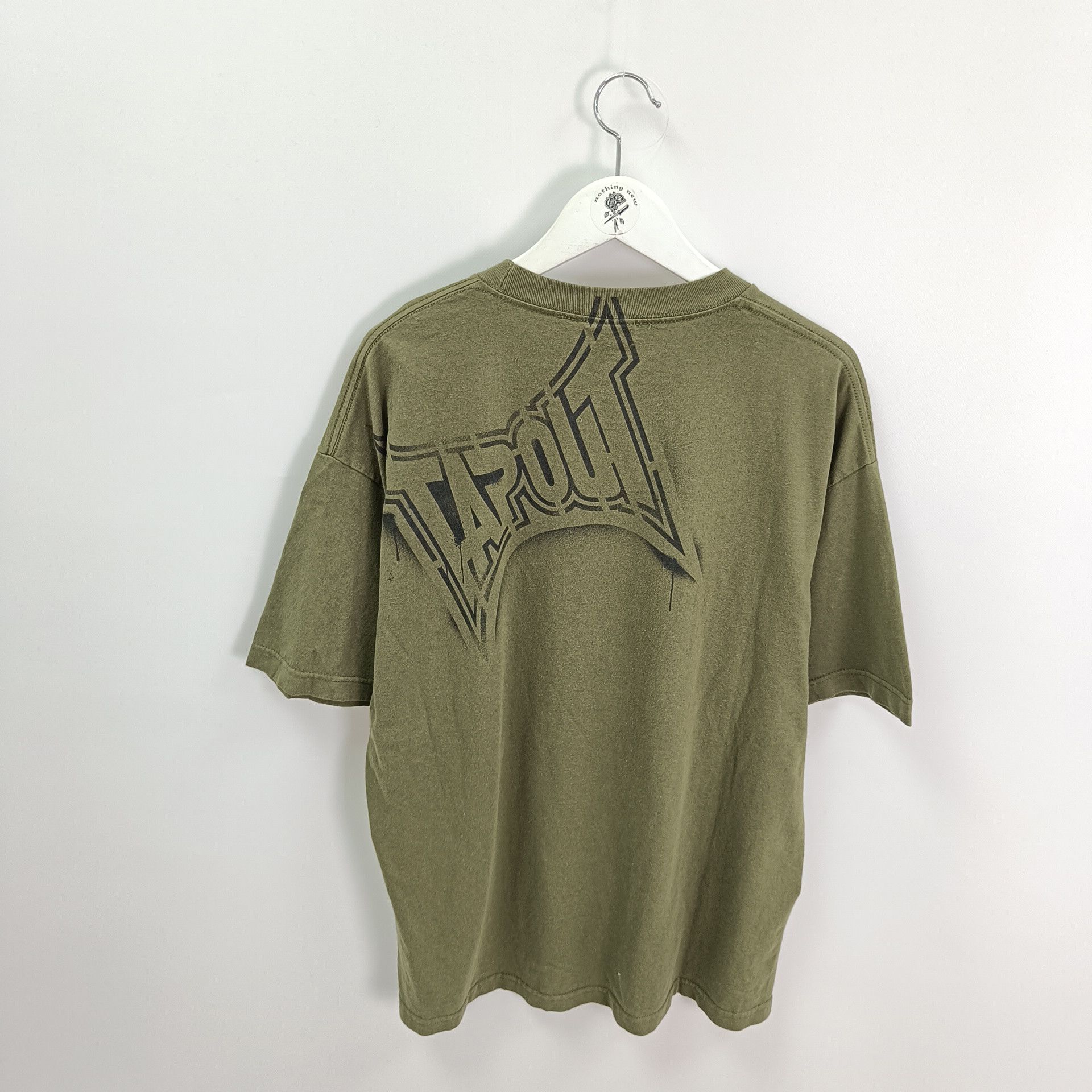 Tapout × Vintage Vintage 90s-00s TapOut olive mil oversized T-Shirt Size US XL / EU 56 / 4 - 5 Thumbnail
