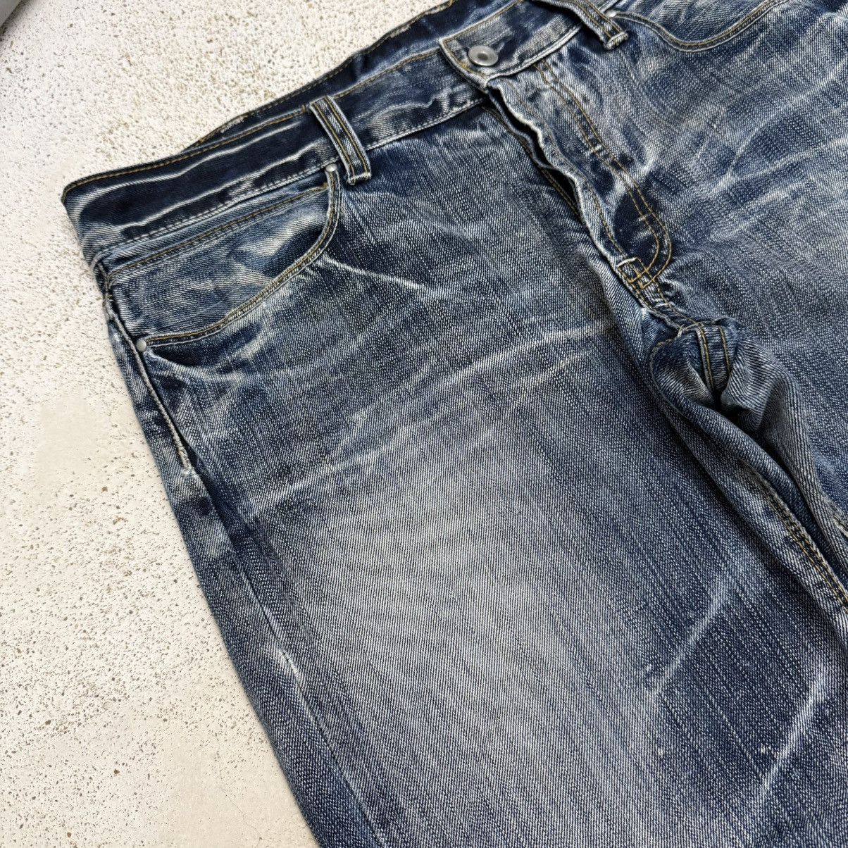 Boycott Boycott Lightning Wash Whisker Distressed Denim Pant Size US 34 / EU 50 - 7 Thumbnail