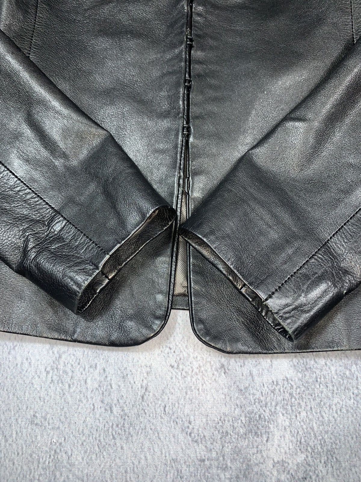 Vintage Vintage 90s Japan leather blazer jacket AvantGarde bondage Size S / US 4 / IT 40 - 9 Thumbnail