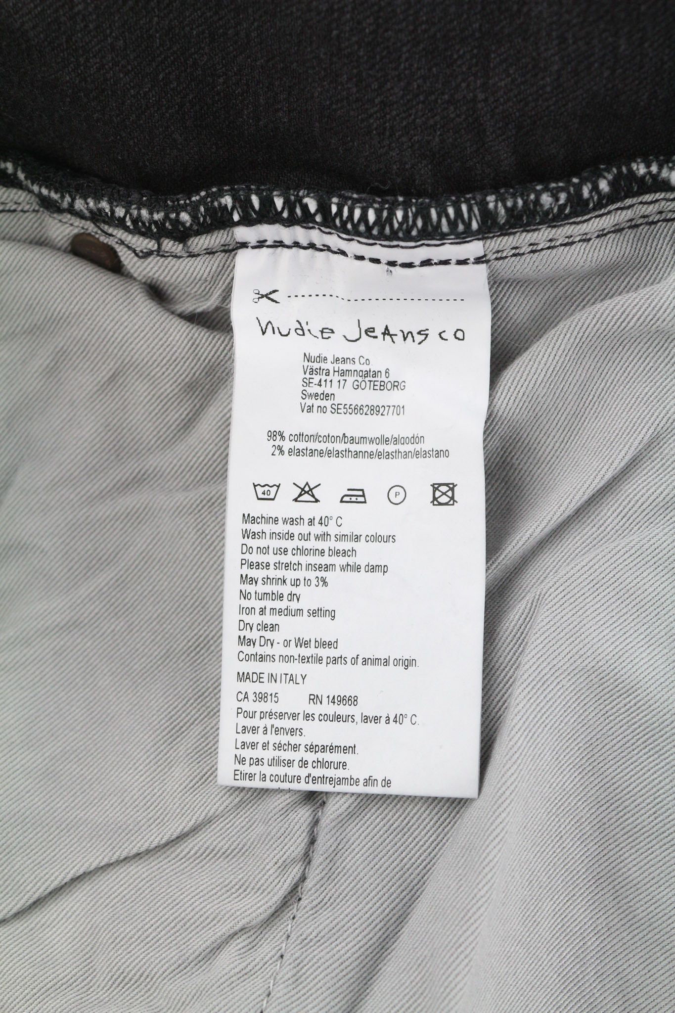 Nudie Jeans SKINNY LIN W30/L32 Used Black Organic Jeans 81914 Size US 30 / EU 46 - 6 Thumbnail