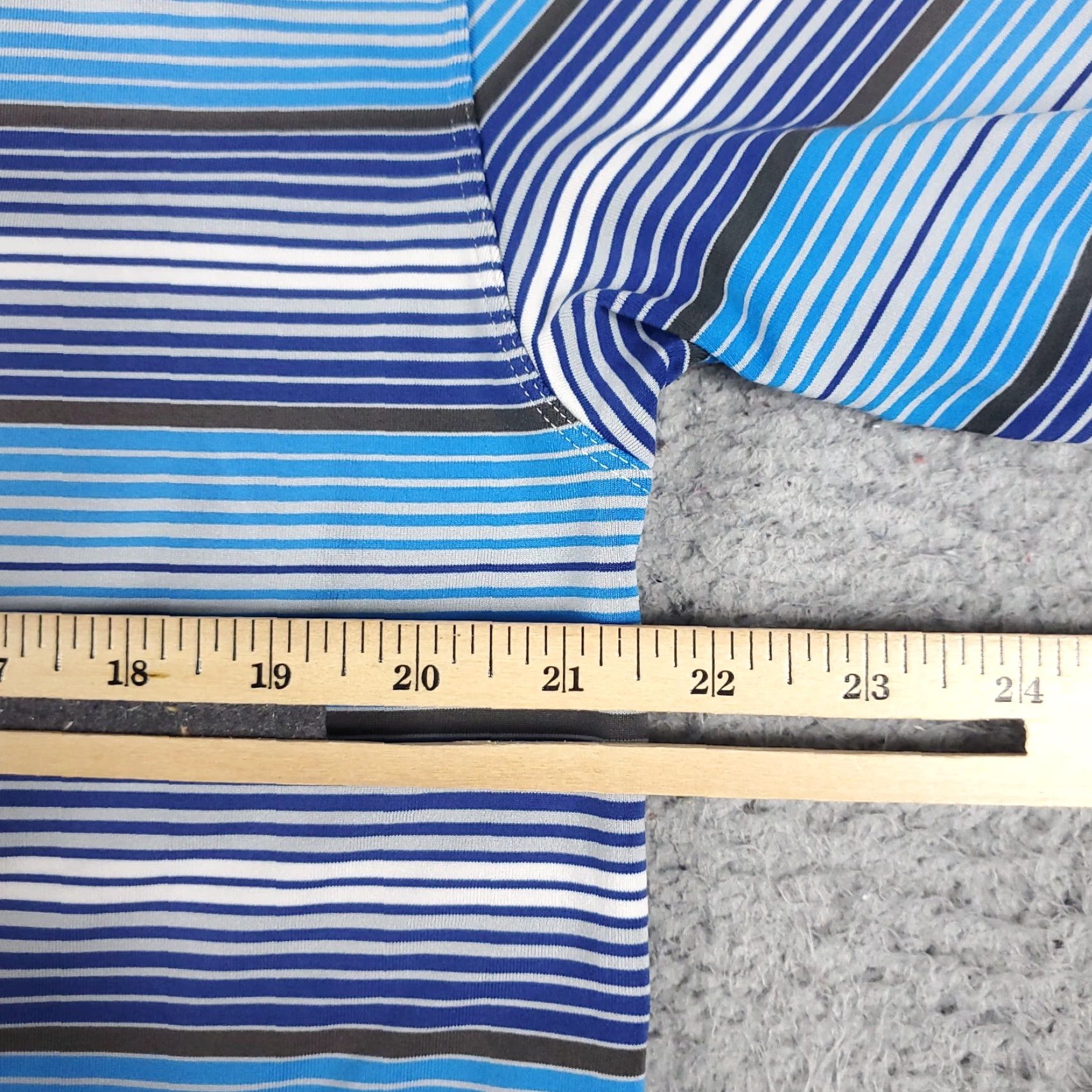 Nike Nike Polo Shirt Mens Medium Blue Striped Swoosh Golf Casual Short Sleeve Size US M / EU 48-50 / 2 - 6 Thumbnail