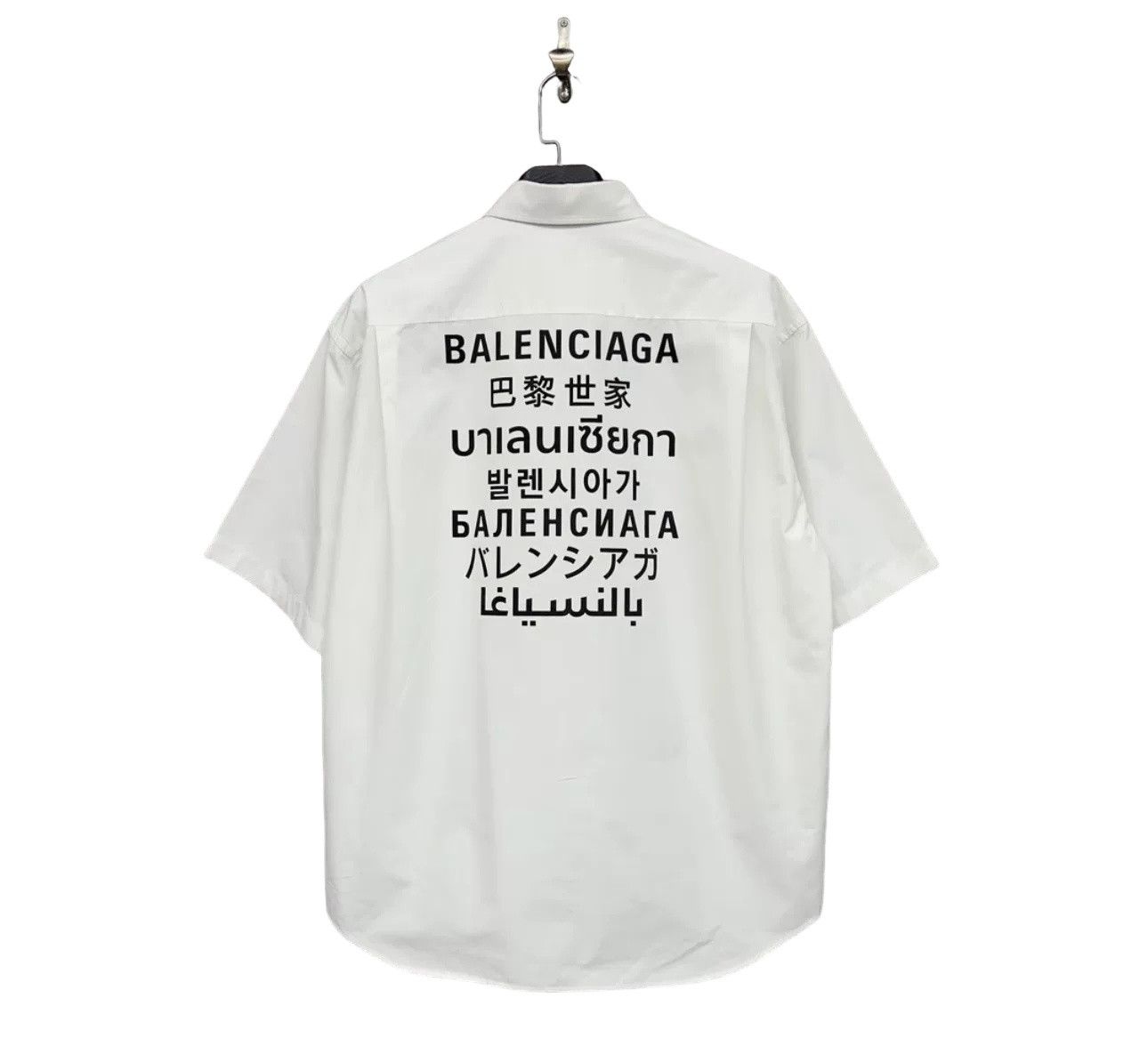 Balenciaga Balenciaga Multilingual Logo Button Up Shirt Size S Size US S / EU 44-46 / 1 - 1 Thumbnail