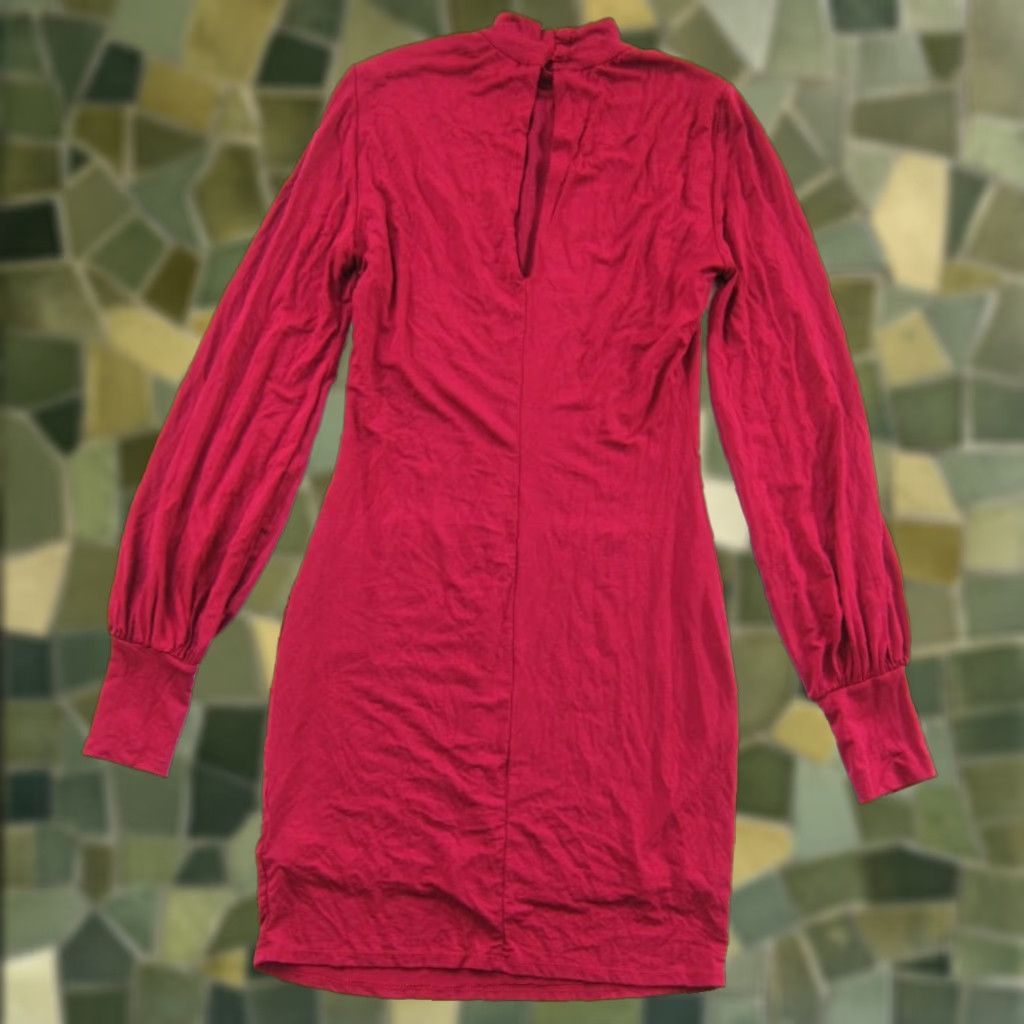 Lulus Lulus NWT Magenta Pink Long Sleeve Mock Neck Dress Small Dress Size S / US 4 / IT 40 - 1 Thumbnail