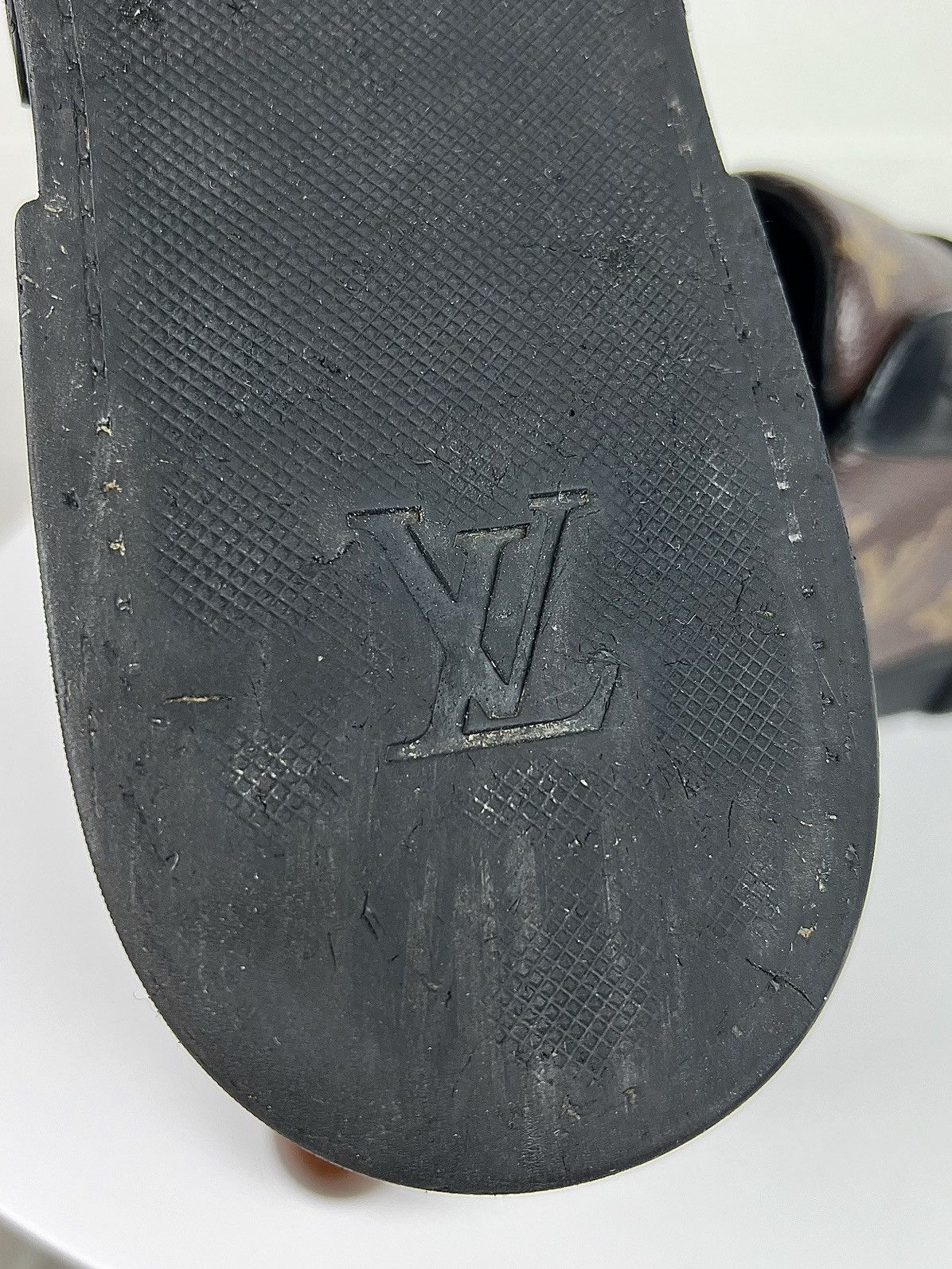Louis Vuitton LOUIS VUITTON Sneakers Leather LV Monogram Canvas Logo Men’s Size US 11 / EU 44 - 20 Thumbnail