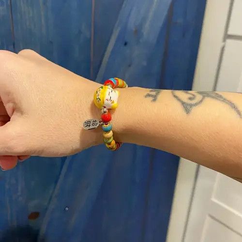 VIBE Cute Lucky Cat Beaded Bracelet Size ONE SIZE - 2 Thumbnail