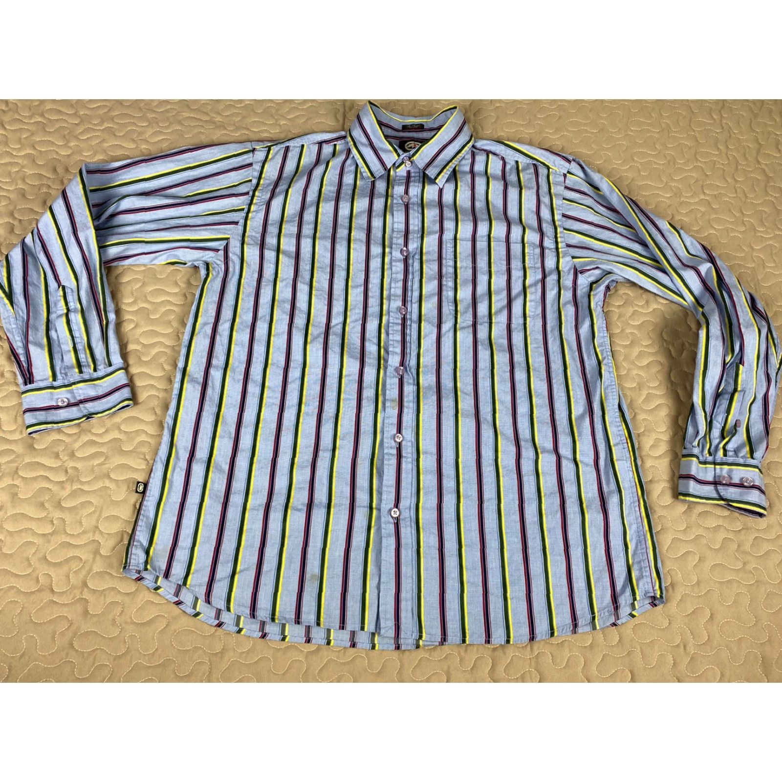 Ecko Unltd. VINTAGE Ecko ULTD Classic Button-Down Dress Shirt Mens XL Blue Stripes Shirt Mens XL Blue Stripes Work Casual Size US XL / EU 56 / 4 - 2 Thumbnail