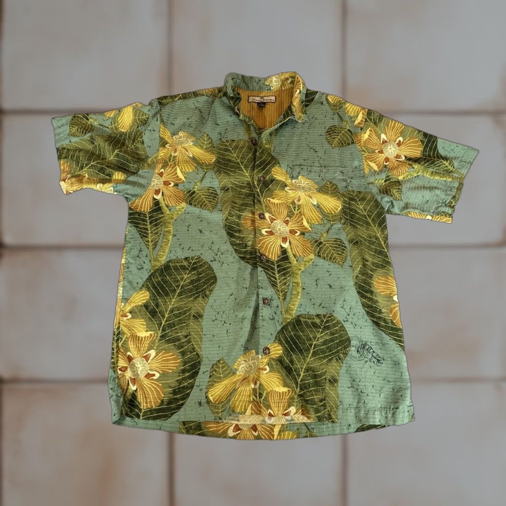 Tommy Bahama Tommy Bahama Shirt Mens Medium Floral Silk Cotton Hawaiian Camp Aloha Loop Collar Size US M / EU 48-50 / 2 - 1 Thumbnail