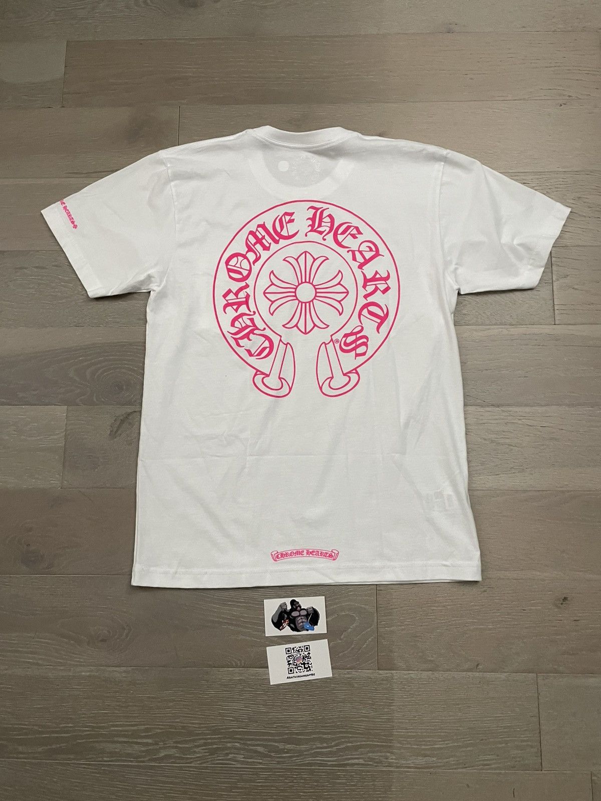 Chrome Hearts Horseshoe Logo Pocket Tee White/Pink