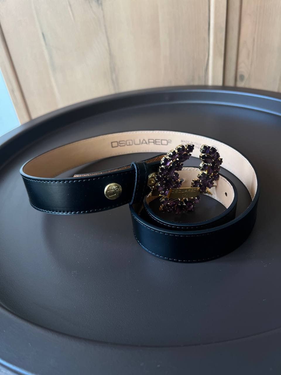 Dsquared2 Vintage Dsquared crystal buckle logo belt Size ONE SIZE - 9 Thumbnail