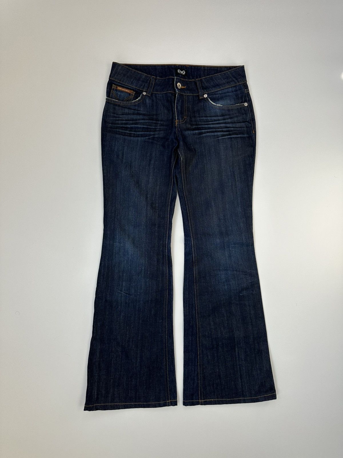 Dolce & Gabbana Flared Dolce&Gabbana Y2K Denim Jeans 26 Size Size 26" / US 2 / IT 38 - 1 Thumbnail
