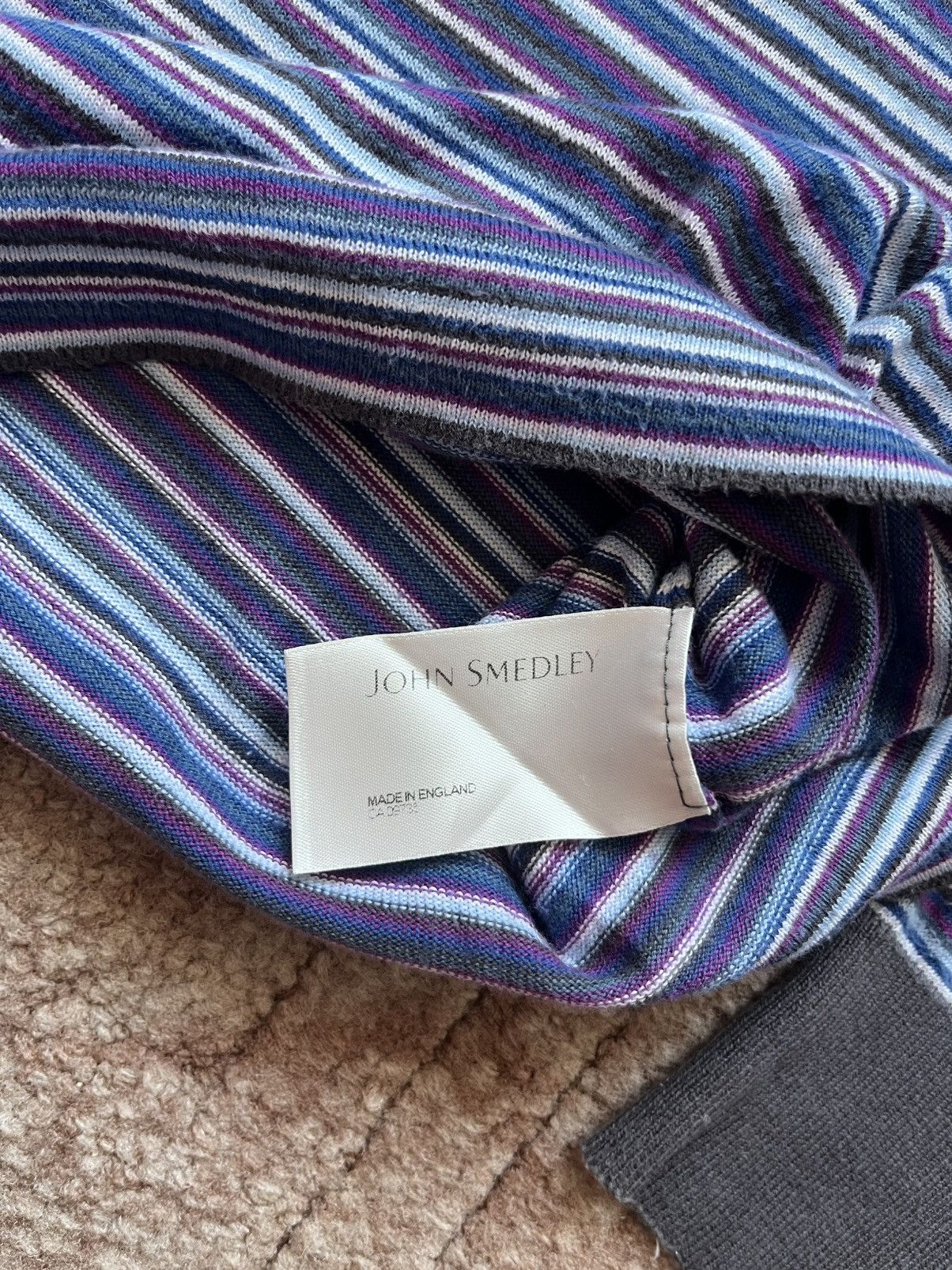 John Smedley John Smedley Wool Striped Women's Sweater Made In England Size XL / US 12-14 / IT 48-50 - 3 Thumbnail