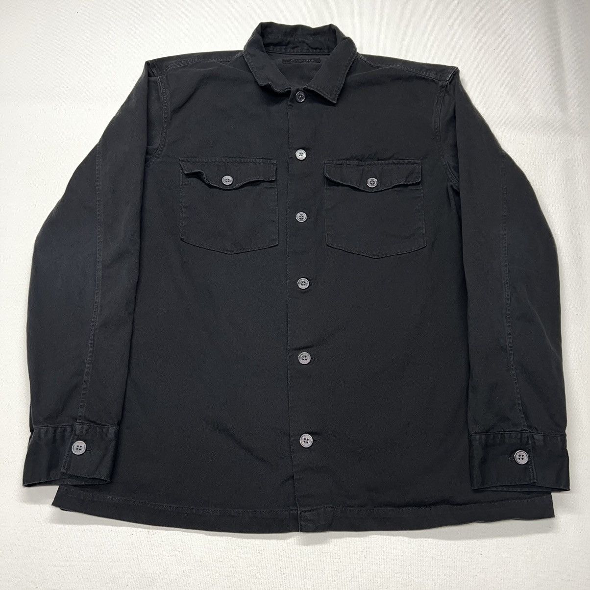 Allsaints All Saints Shirt Black Spotter Long Sleeve Button Pocket Size US XL / EU 56 / 4 - 1 Thumbnail