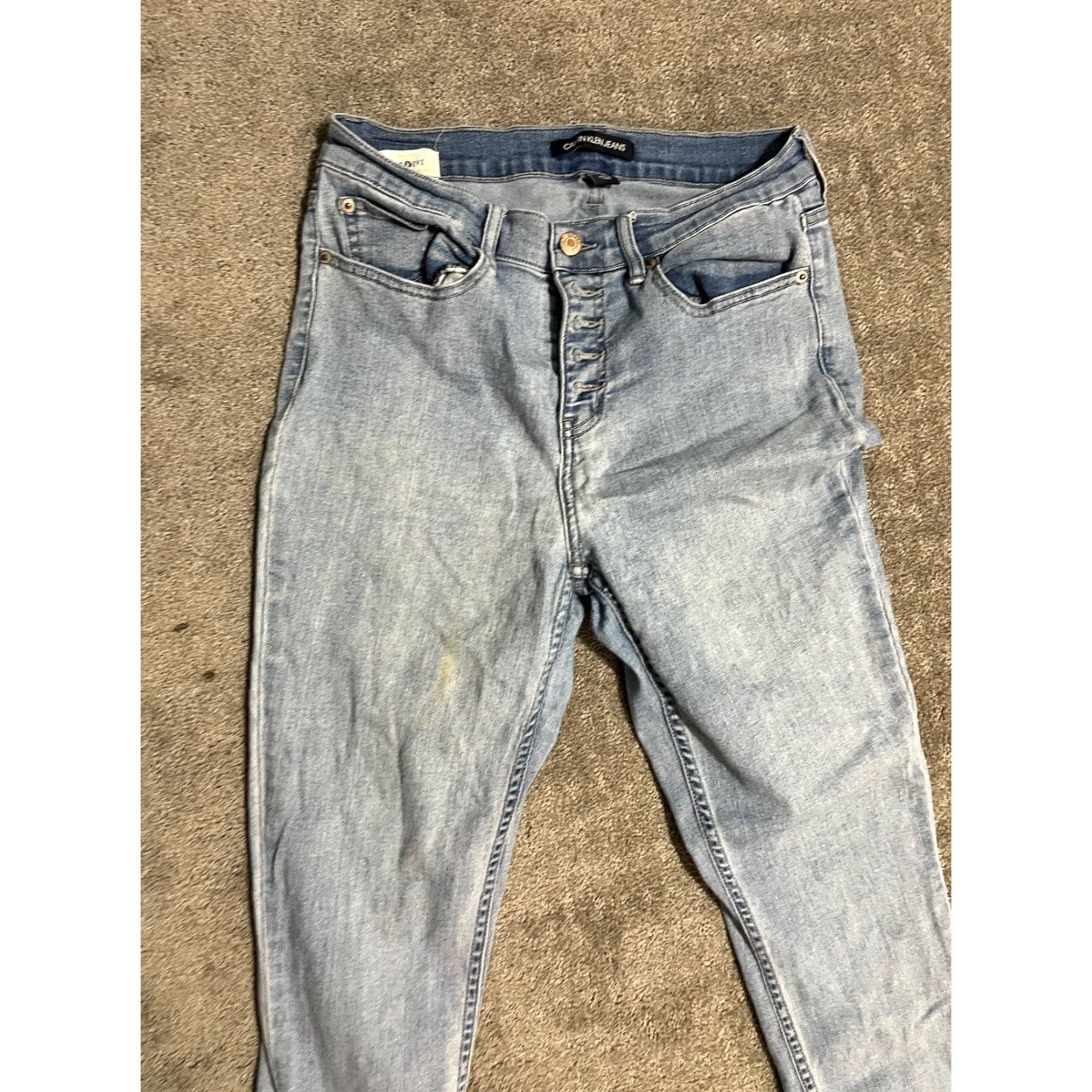 Calvin Klein VINTAGE Calvin Klein Skinny Jeans Women 10 Denim Ankle Casual Preppy Blue 2010s Size 32" / US 10 / IT 46 - 4 Thumbnail