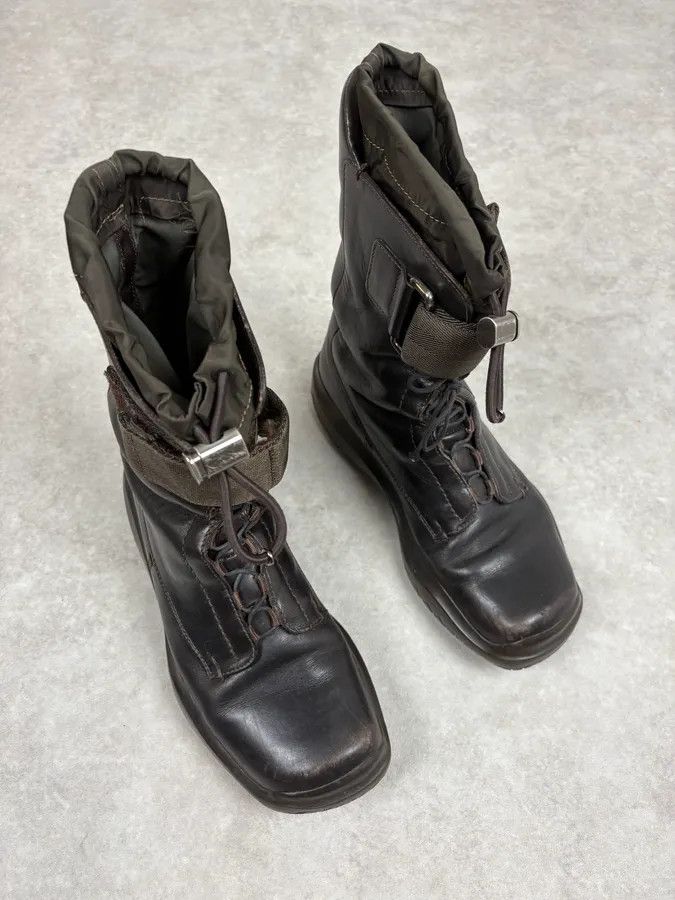 Prada FW1999 Prada Dark Brown Leather Straps Vibram High Boots Size US 7 / EU 40 - 4 Thumbnail