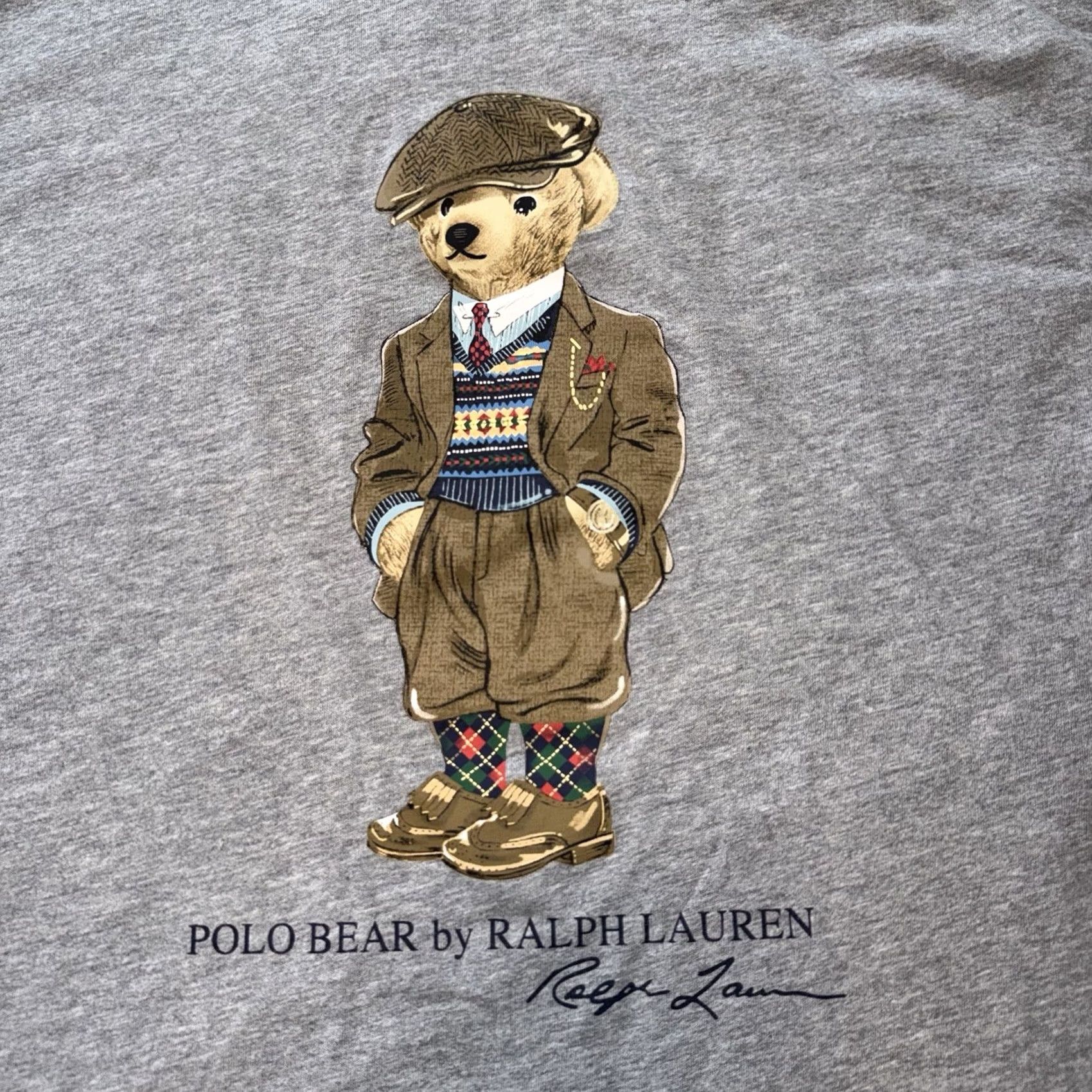 Polo Ralph Lauren Polo Ralph Lauren Men's Grey Heather Polo Bear Hooded Long Sleeve T Shirt 2XLT Size US XXL / EU 58 / 5 - 2 Thumbnail