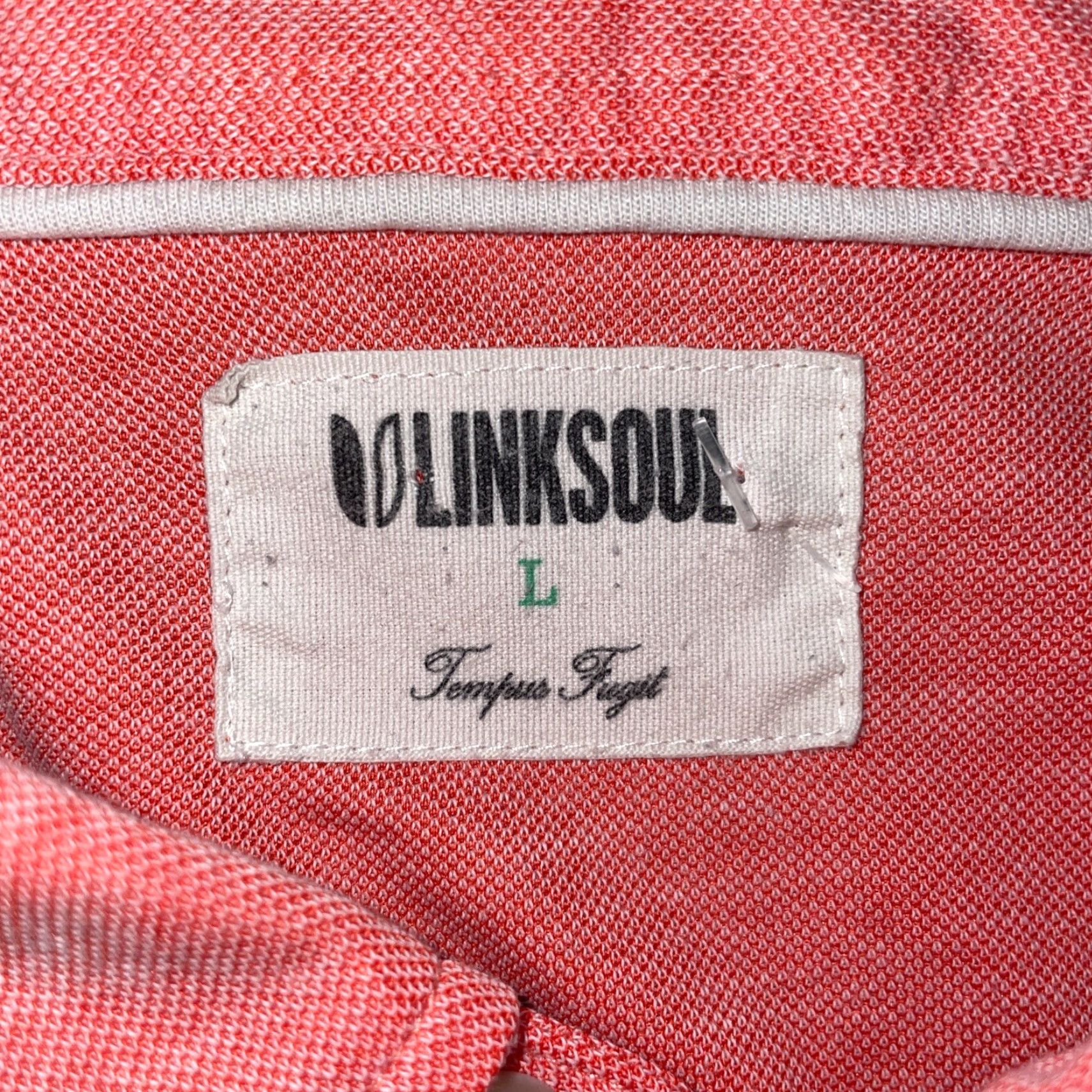 Vintage VINTAGE Linksoul Tempus Fugit Polo Shirt Men’s Large Pink Size US L / EU 52-54 / 3 - 3 Thumbnail