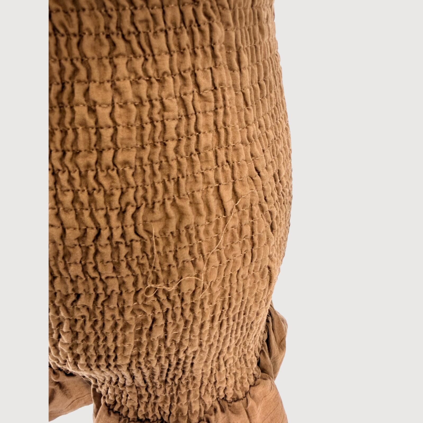 Other Anthropologie Smocked Mini Dress Brown M Size M / US 6-8 / IT 42-44 - 5 Thumbnail