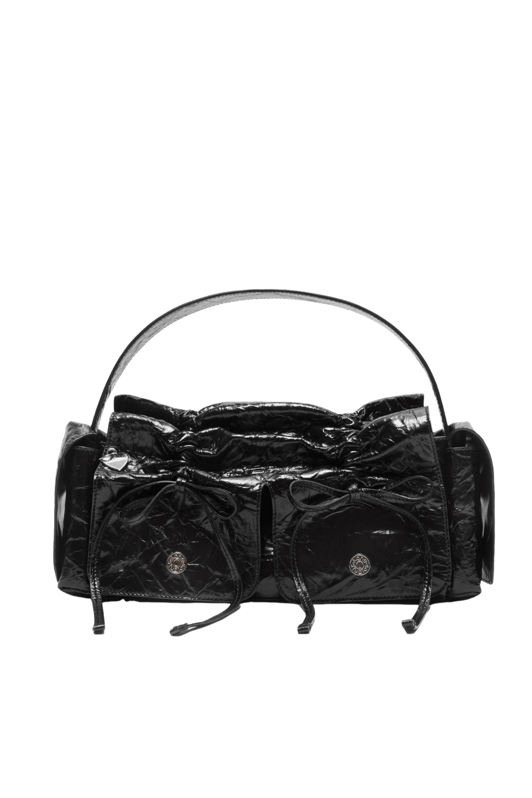 Adidas ACNE STUDIOS Multipocket Black Leather Top Handle Bag New Size ONE SIZE - 4 Thumbnail