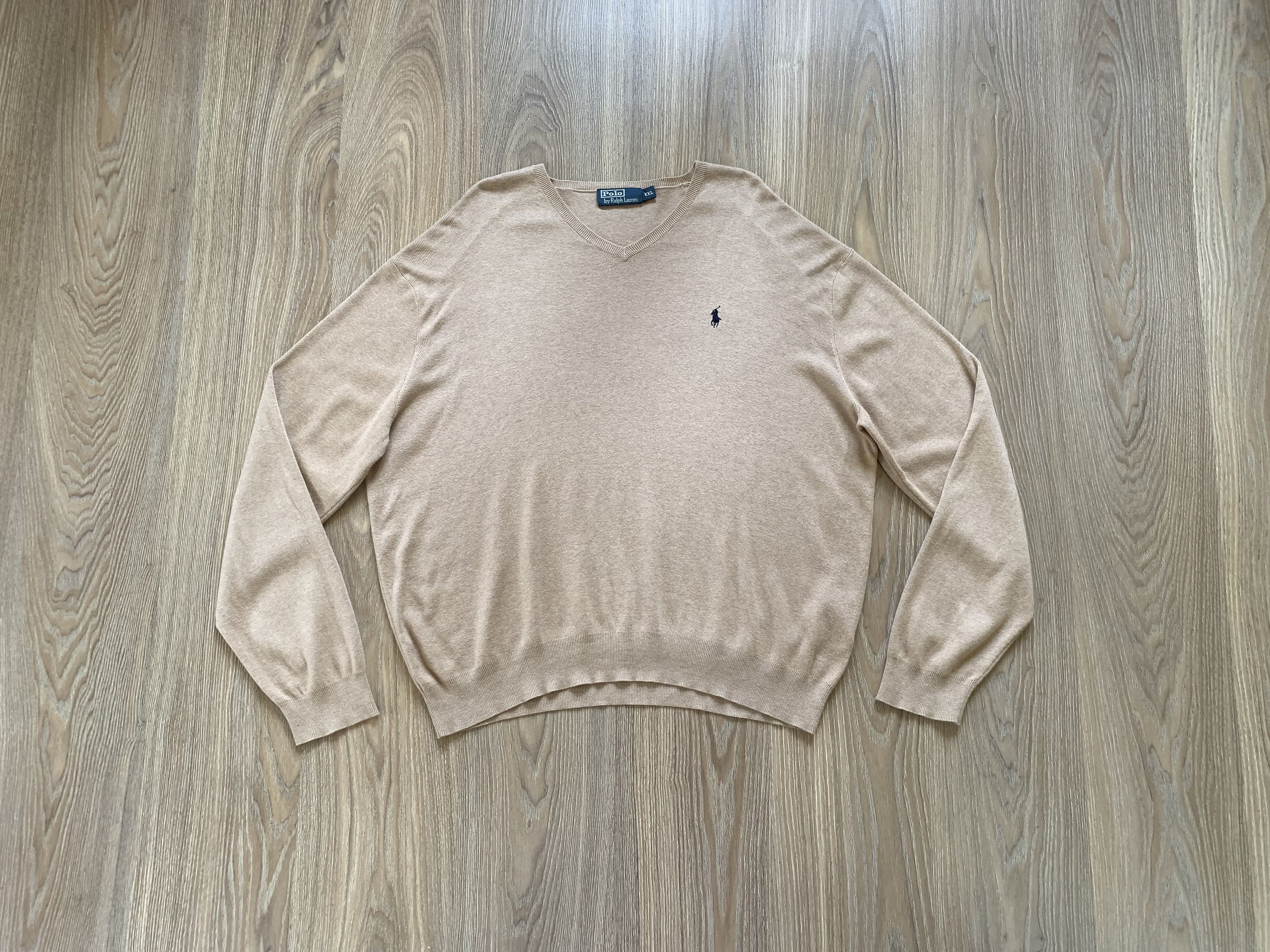 Polo Ralph Lauren × Ralph Lauren Polo Ralph Lauren Vintage Beige Pullover Size US XXL / EU 58 / 5 - 1 Thumbnail