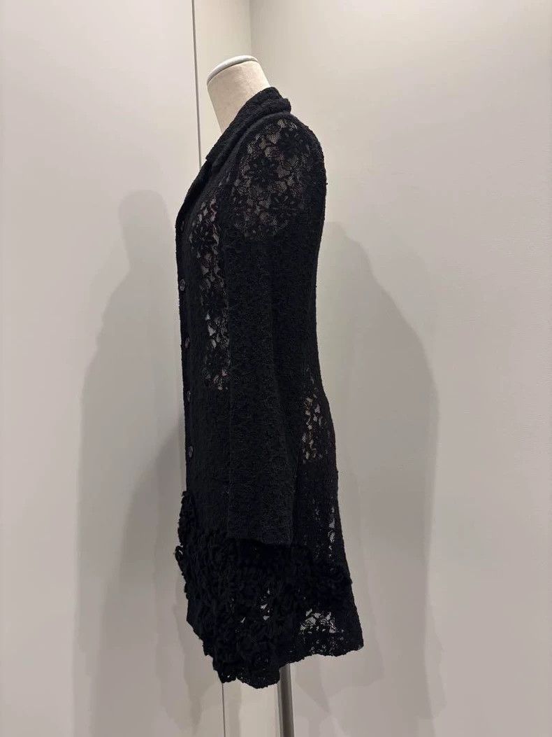 Comme des Garcons Comme des Garcons Lace crochet long coat decorated with fl Size XS / US 0-2 / IT 36-38 - 3 Thumbnail