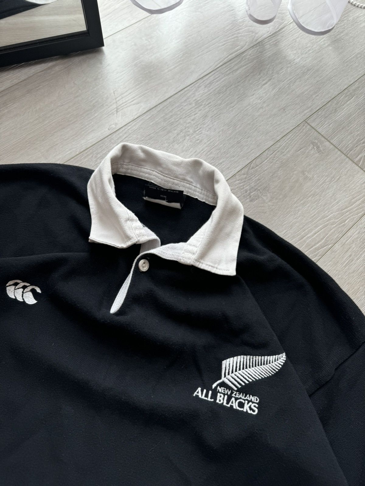 Canterbury of New Zealand × Vintage Vintage NEW ZEALAND ALL BLACK Steinlager Rugby Jersey Shirt Size US L / EU 52-54 / 3 - 4 Thumbnail