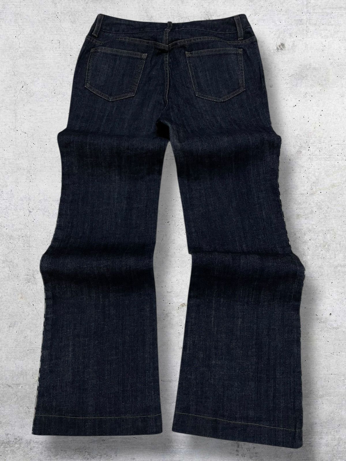 Burberry VINTAGE BURBERRY LONDON DESIGNER FLARED PLATTED OG DENIM Size US 28 / EU 44 - 9 Thumbnail