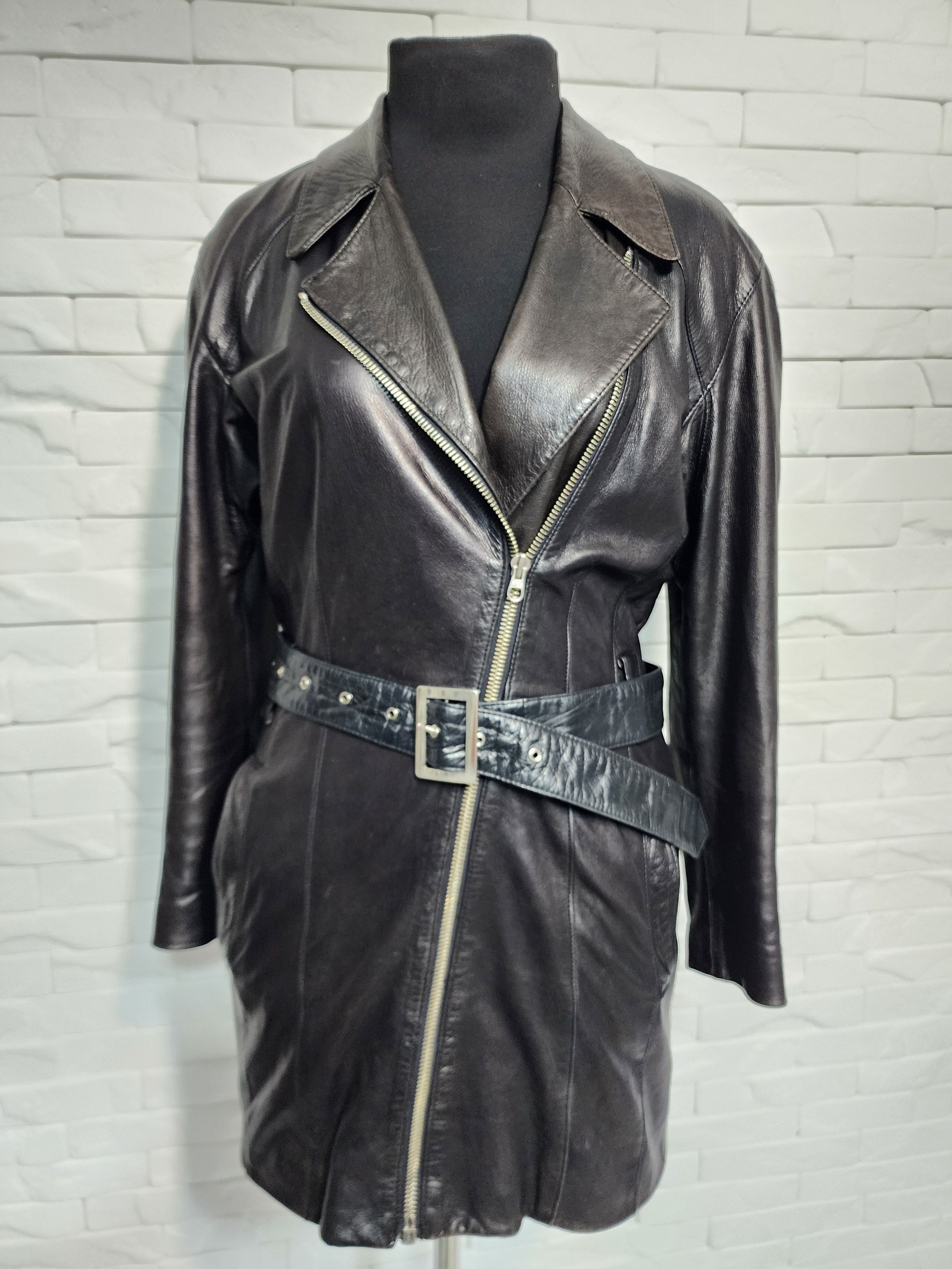 Genuine Leather Black Genuine Leather Jacket: Size S / US 4 / IT 40 - 1 Thumbnail