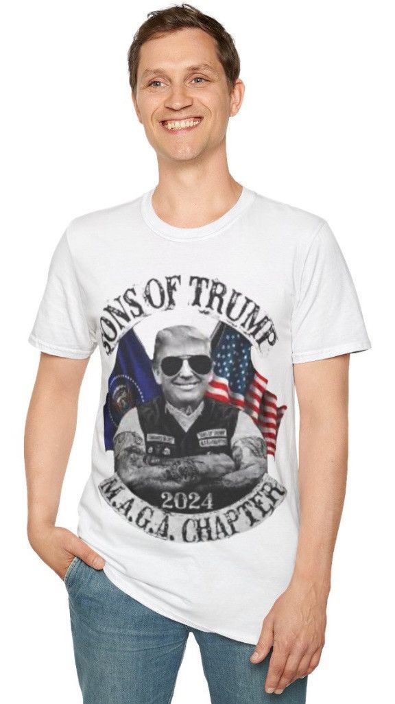 Donald Trump “Sons of Trump” MAGA Softstyle T-Shirt. White. SM-XXL Size US L / EU 52-54 / 3 - 3 Thumbnail
