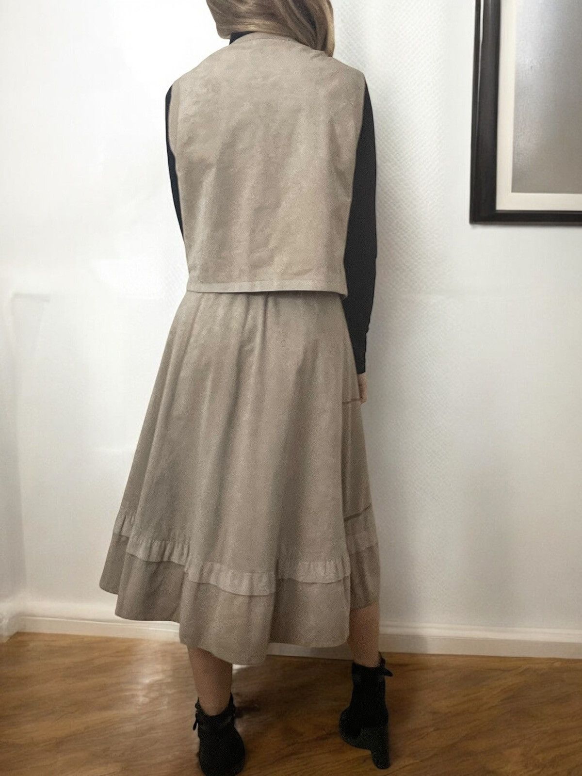 Other jerôme création paris 60s-70s vintage nubuck vest & skirt Size 26" / US 2 / IT 38 - 4 Thumbnail