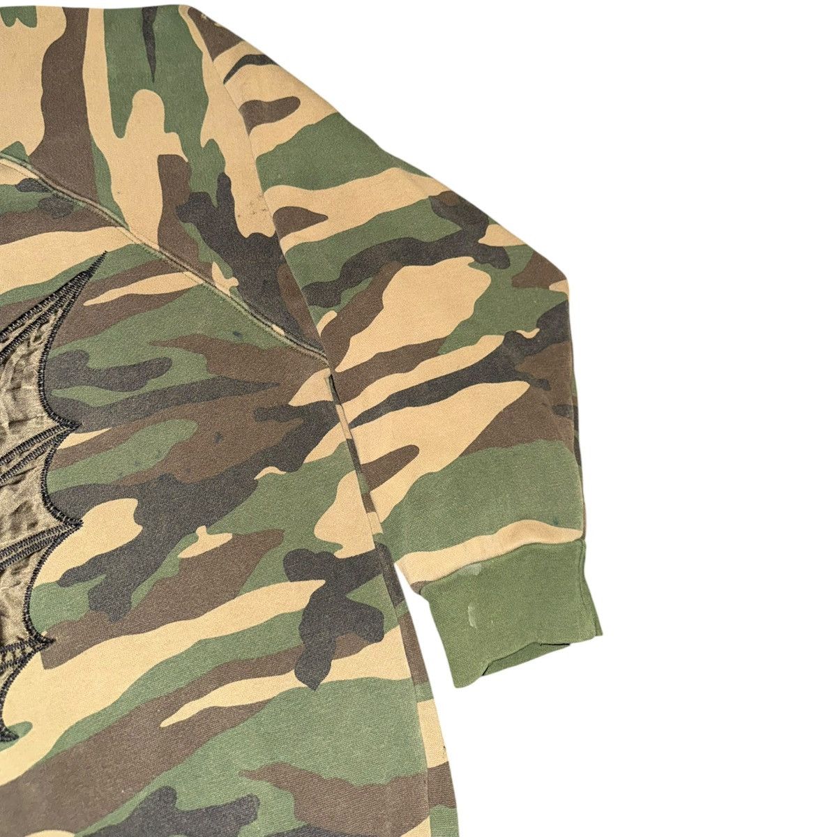 Dragonfly 1990s Archive Gothic/Emo Waffle Lined Camo Zip Up Hoodie Size US XL / EU 56 / 4 - 17 Thumbnail
