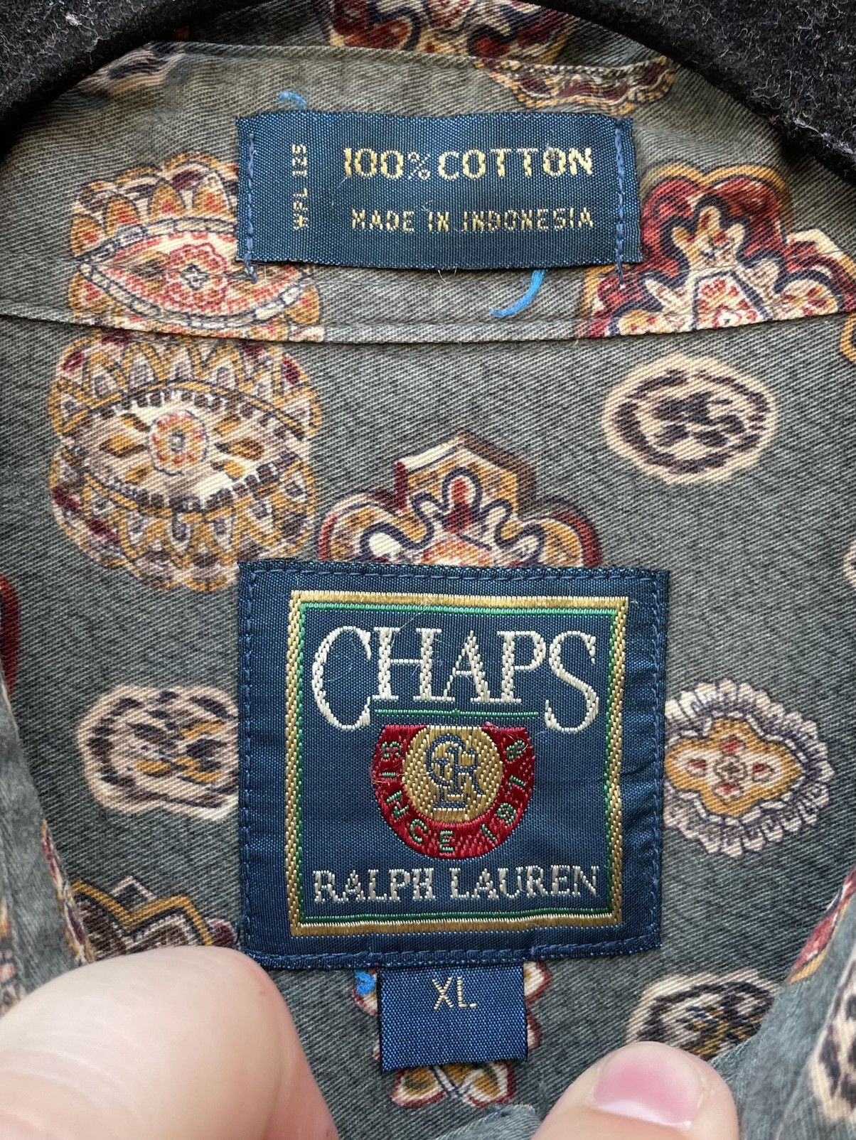 Chaps Vintage Chaps Ralph Lauren Button Up Shirt Size US XL / EU 56 / 4 - 2 Thumbnail