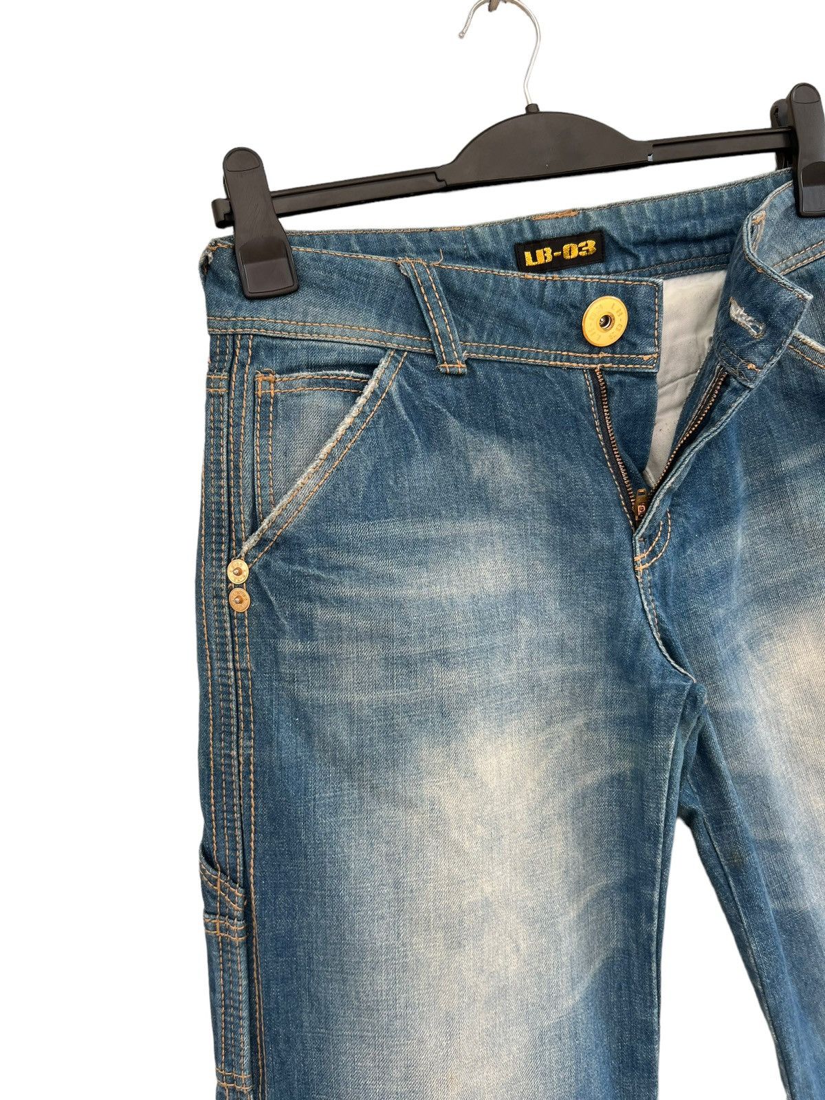 Vintage Vintage LB-03 Japan Dirty Muddy Denim Wide Leg Jeans Size US 30 / EU 46 - 8 Thumbnail