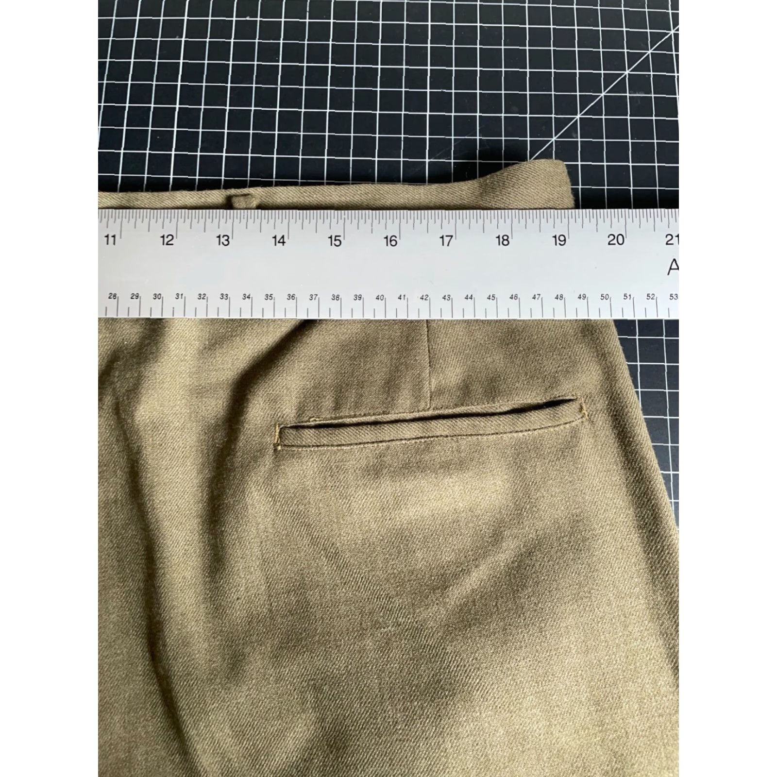 Vintage VINTAGE Men's Pants Wool Flat Front 38x29 Green High Rise Straight Leg Talon Zip Dress Pants Men Size US 38 / EU 54 - 5 Thumbnail