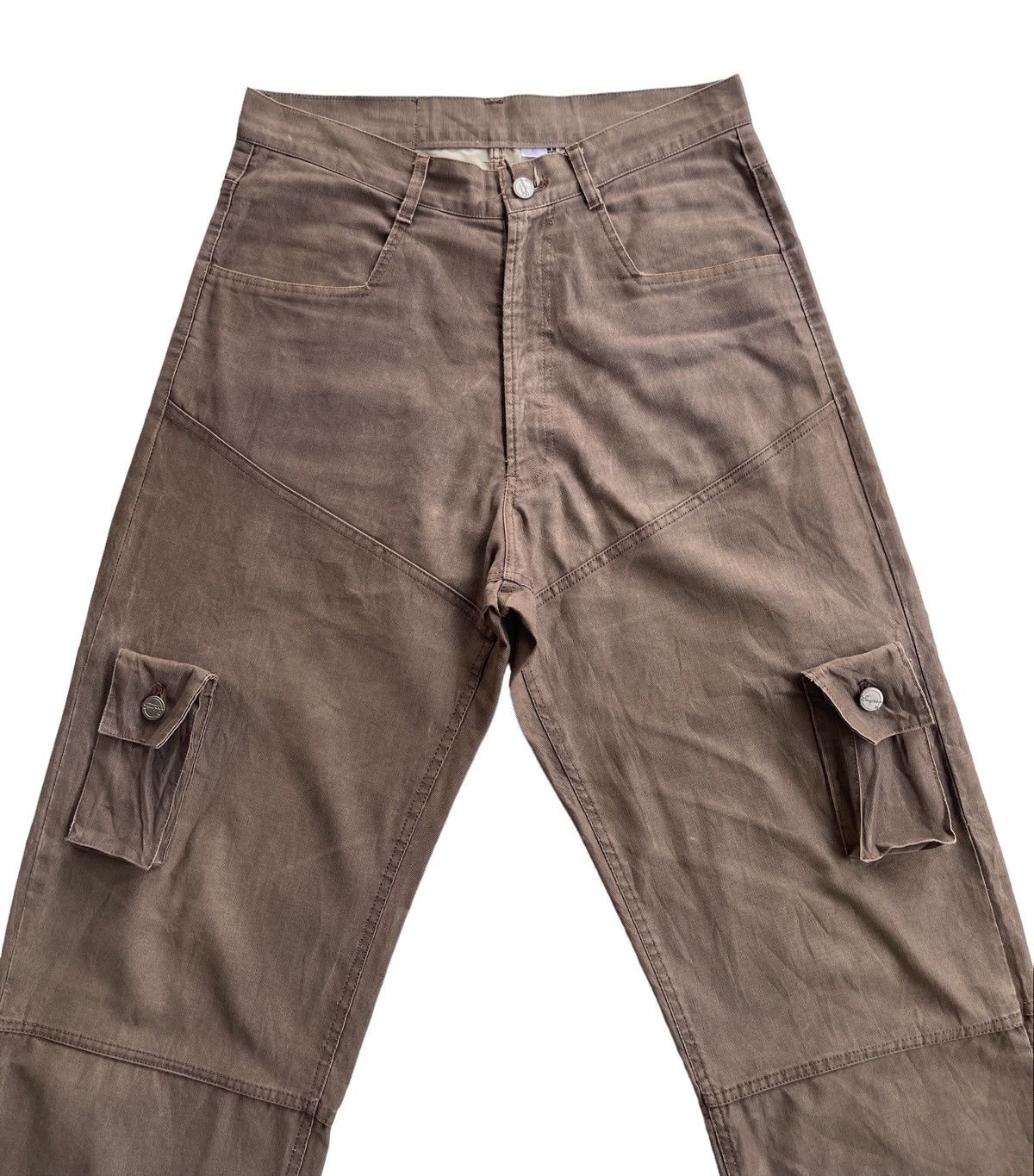 Japanese Brand EMPR Highwaist Cargo Multipocket Parachute Tactical Pants Size US 30 / EU 46 - 5 Thumbnail