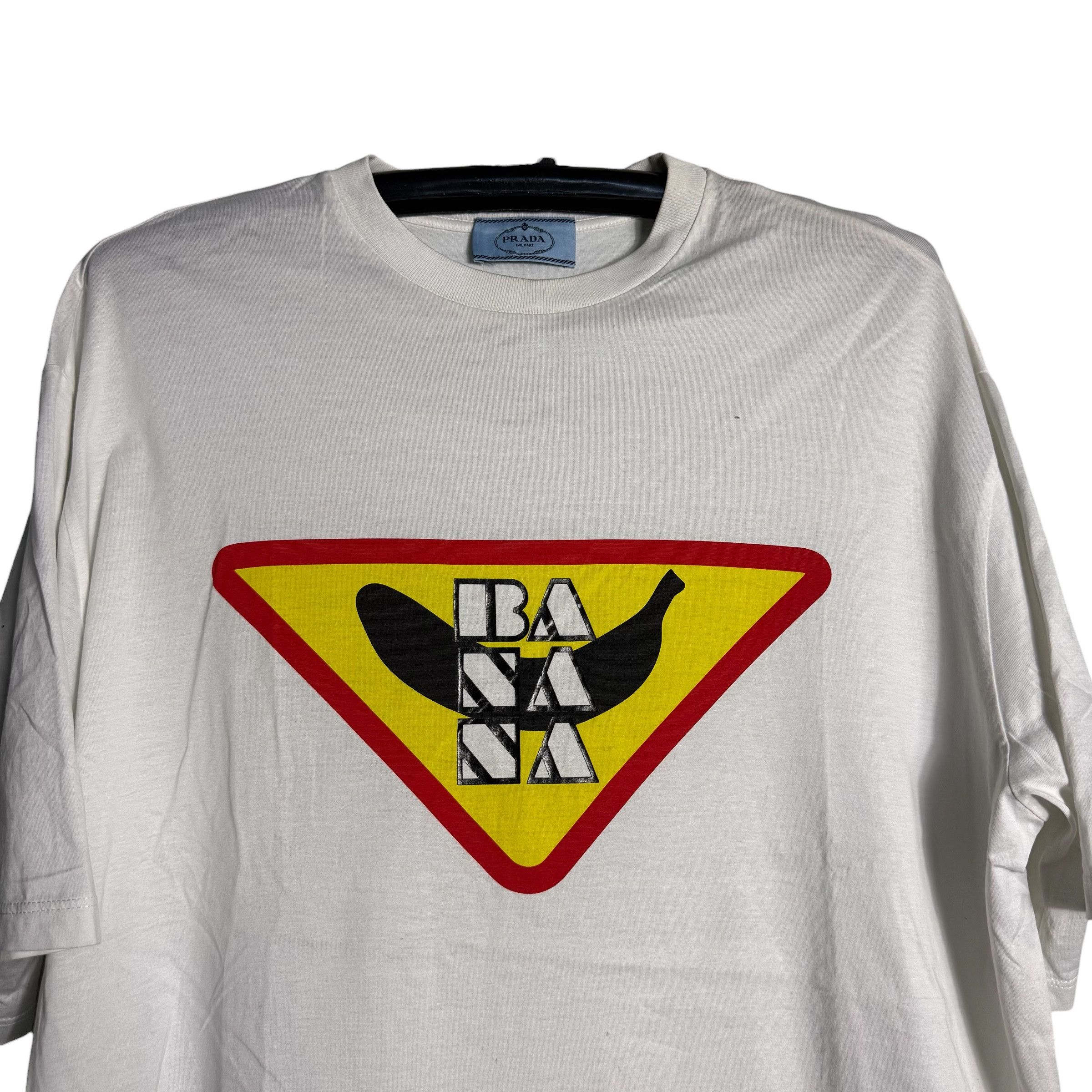 Prada 🔥RARE🔥Prada Milano Banana Spellout Oversized T-shirt Size US S / EU 44-46 / 1 - 2 Thumbnail