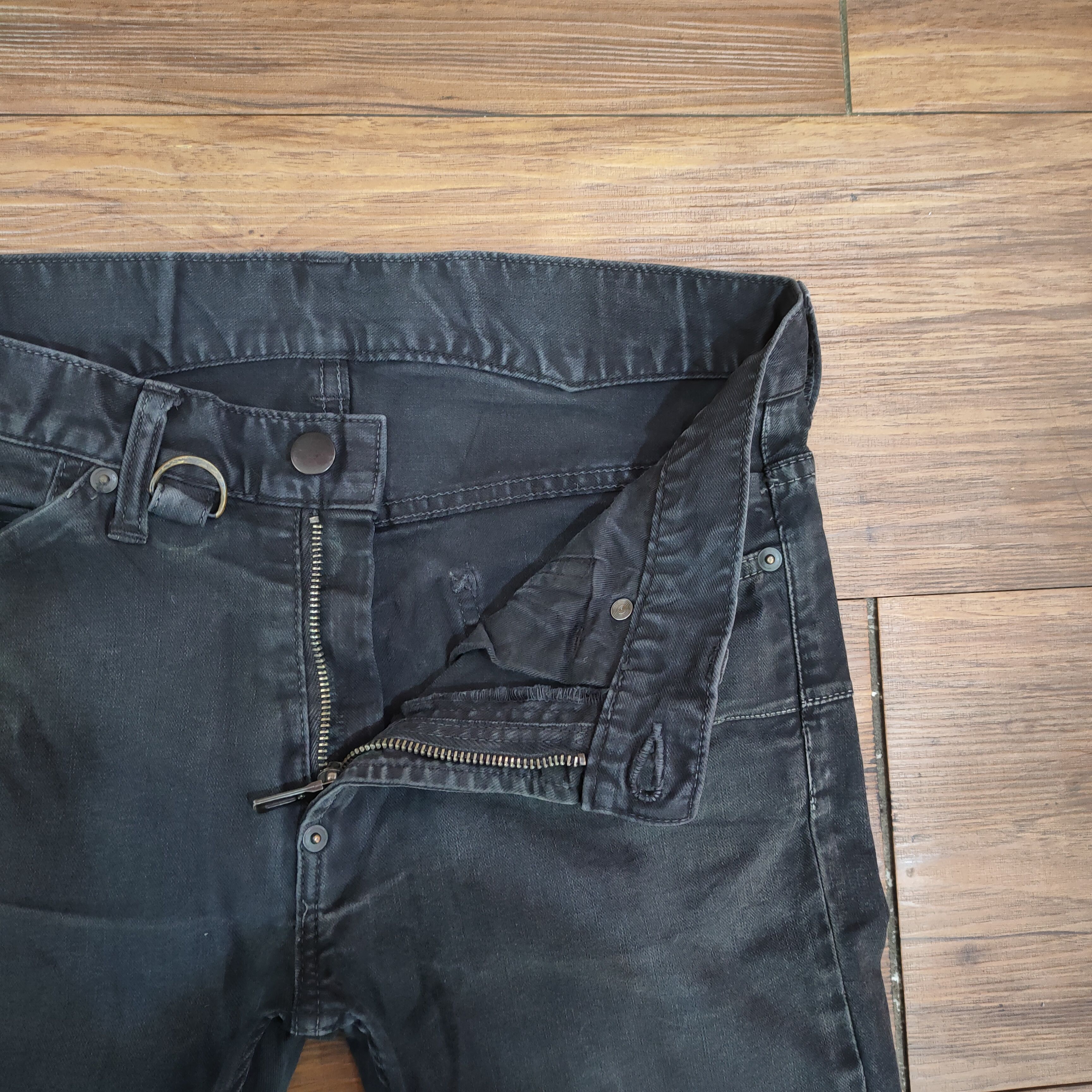 Japanese Brand AUTHENTIC MOTEL FADED BLACK SKINNY JEAN DENIM PANTS Size US 29 - 5 Thumbnail
