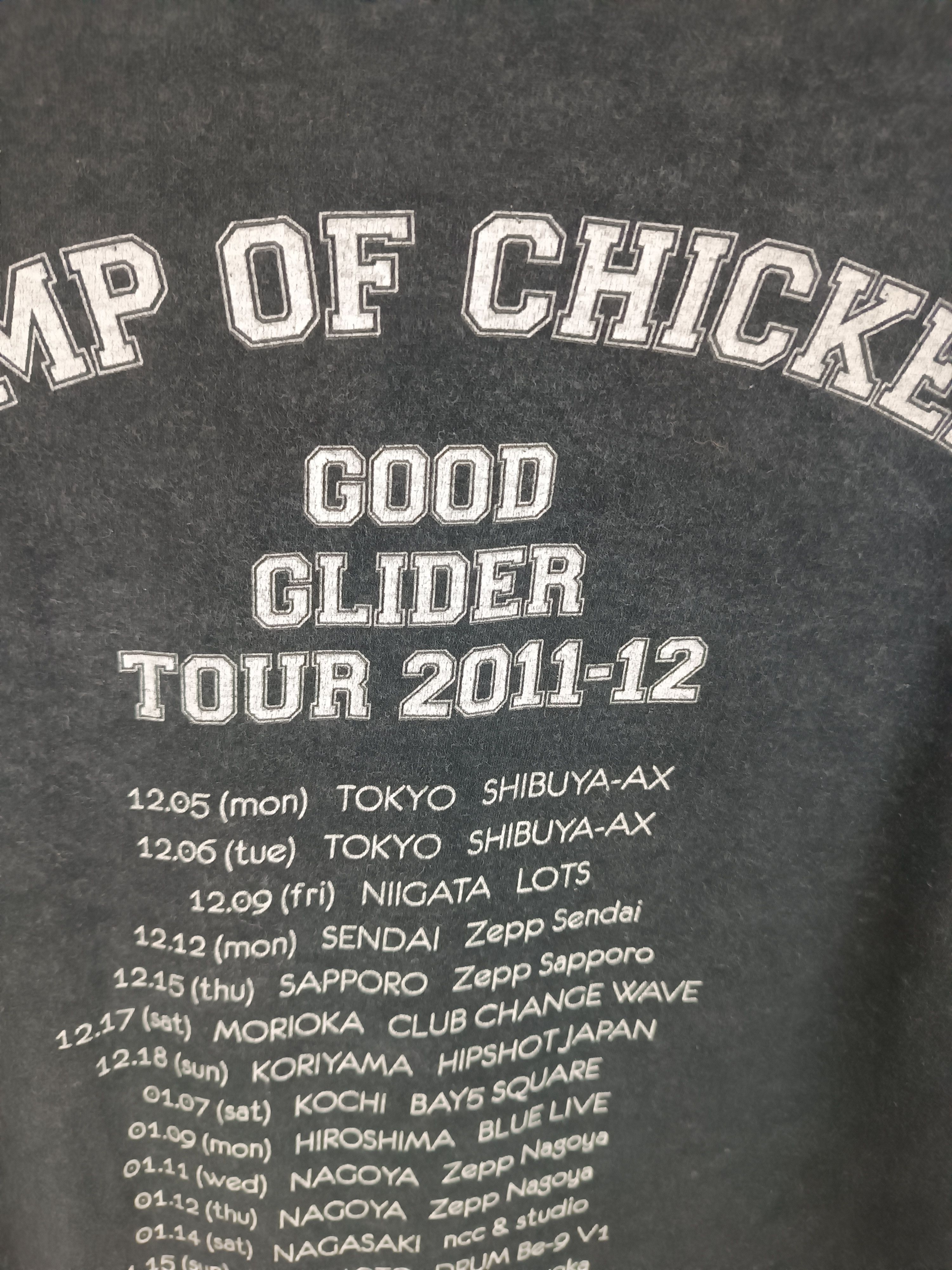 Band Tees VINTAGE '11 BUMP OF CHICKEN GOOD GLIDER TOUR spitz radwimps Size US M / EU 48-50 / 2 - 15 Thumbnail