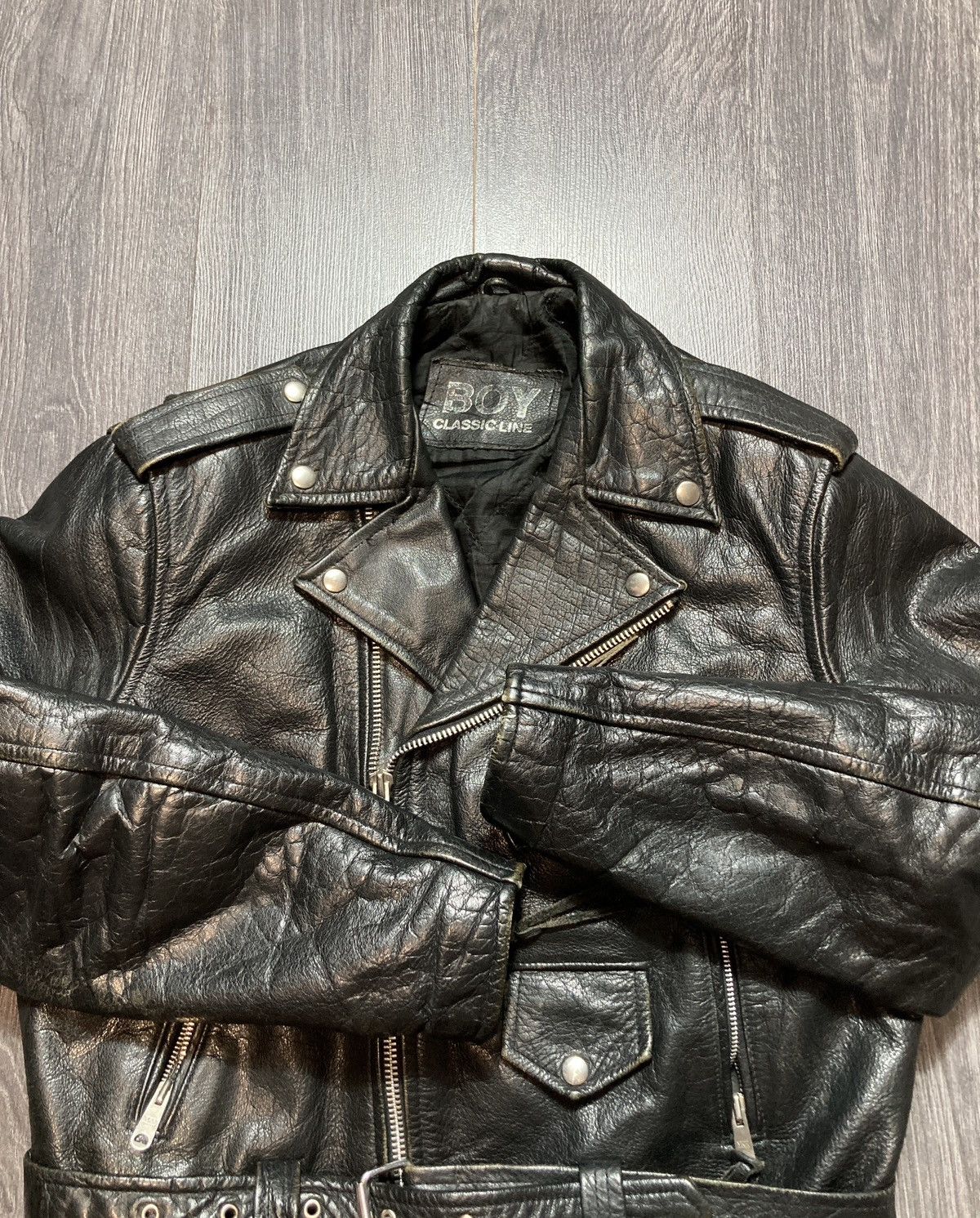Boy London 90s Vintage Leather Bike Cropped Jacket Harley style Size US S / EU 44-46 / 1 - 5 Thumbnail