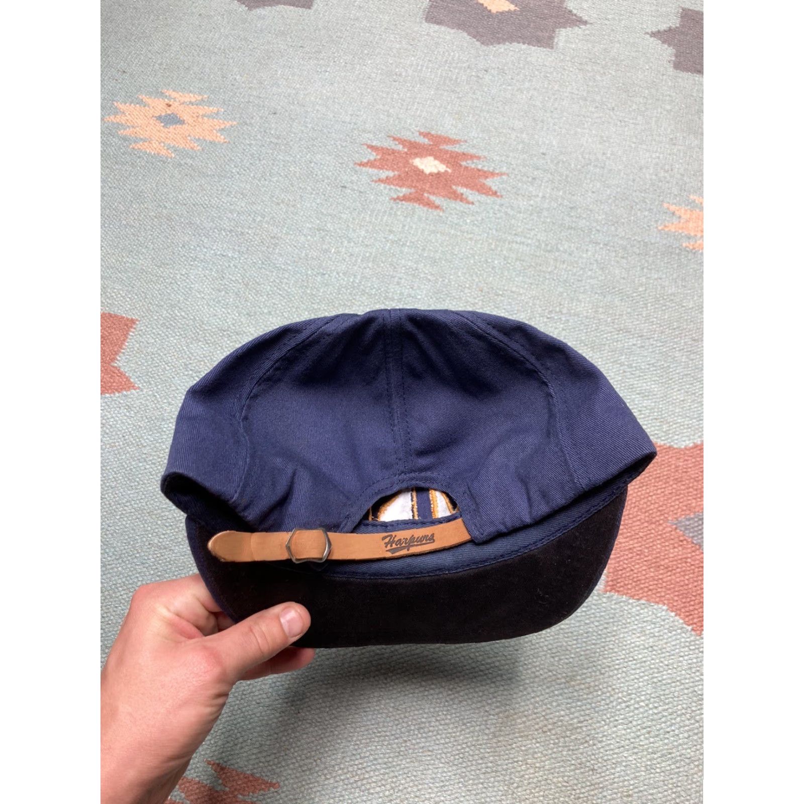 Vintage VINTAGE Collegiate strapback hat cap MSU Michigan state university college bar navy blue Men Adjustable Blue University Strapback Mens Size ONE SIZE - 4 Thumbnail