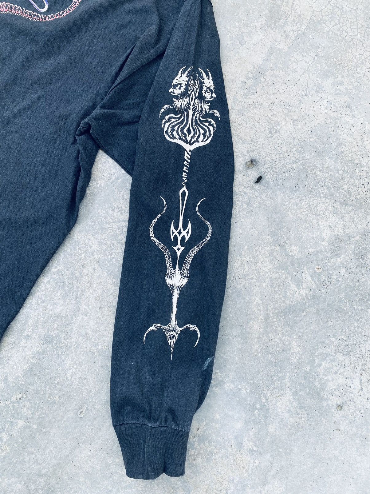 Band Tees Sick Vintage 90s Mortuary Drape Black Metal Band Long Sleeve Size US XXL / EU 58 / 5 - 24 Thumbnail