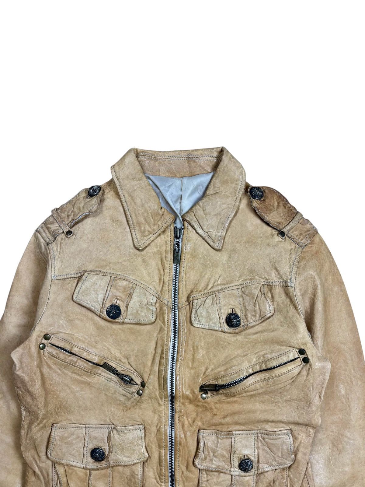 Yoshiyuki Konishi 2000s Don Konishi - Apocalypse Cargo Leather Jacket Size US M / EU 48-50 / 2 - 7 Thumbnail