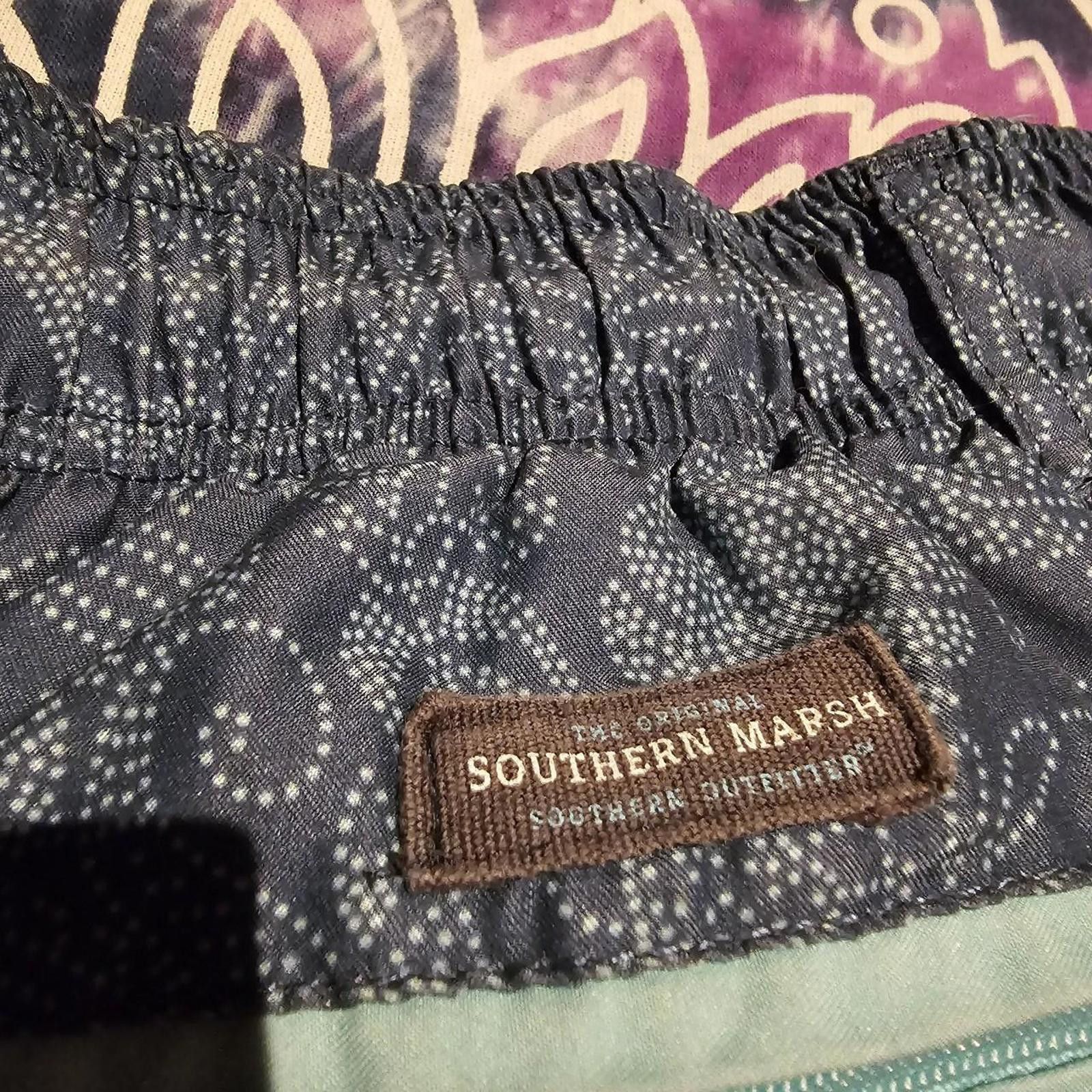 Designer Men's Blue Southern Marsh Swim Trunks Size US 32 / EU 48 - 8 Thumbnail